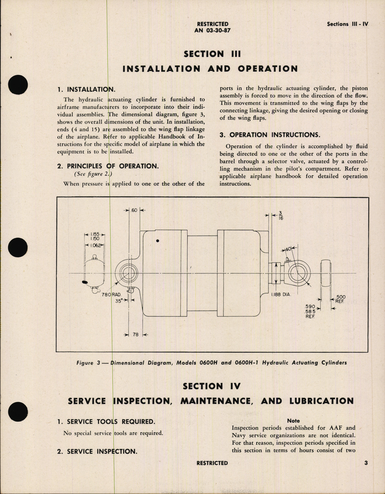 Sample page 7 from AirCorps Library document: Handbook of Instructions with Parts Catalog for Models 0600H and 0600H-1 Hydraulic Actuating Cylinders