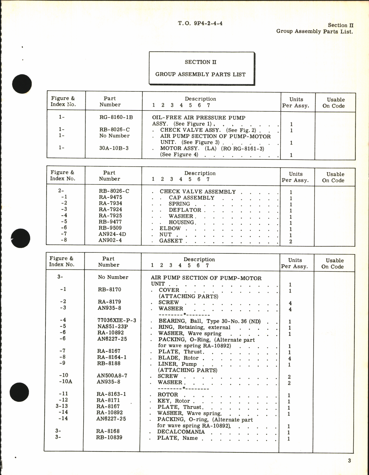 Sample page 7 from AirCorps Library document: Illustrated Parts Breakdown for Oil-Free Air Pressure Pump Model RG-8160-1B