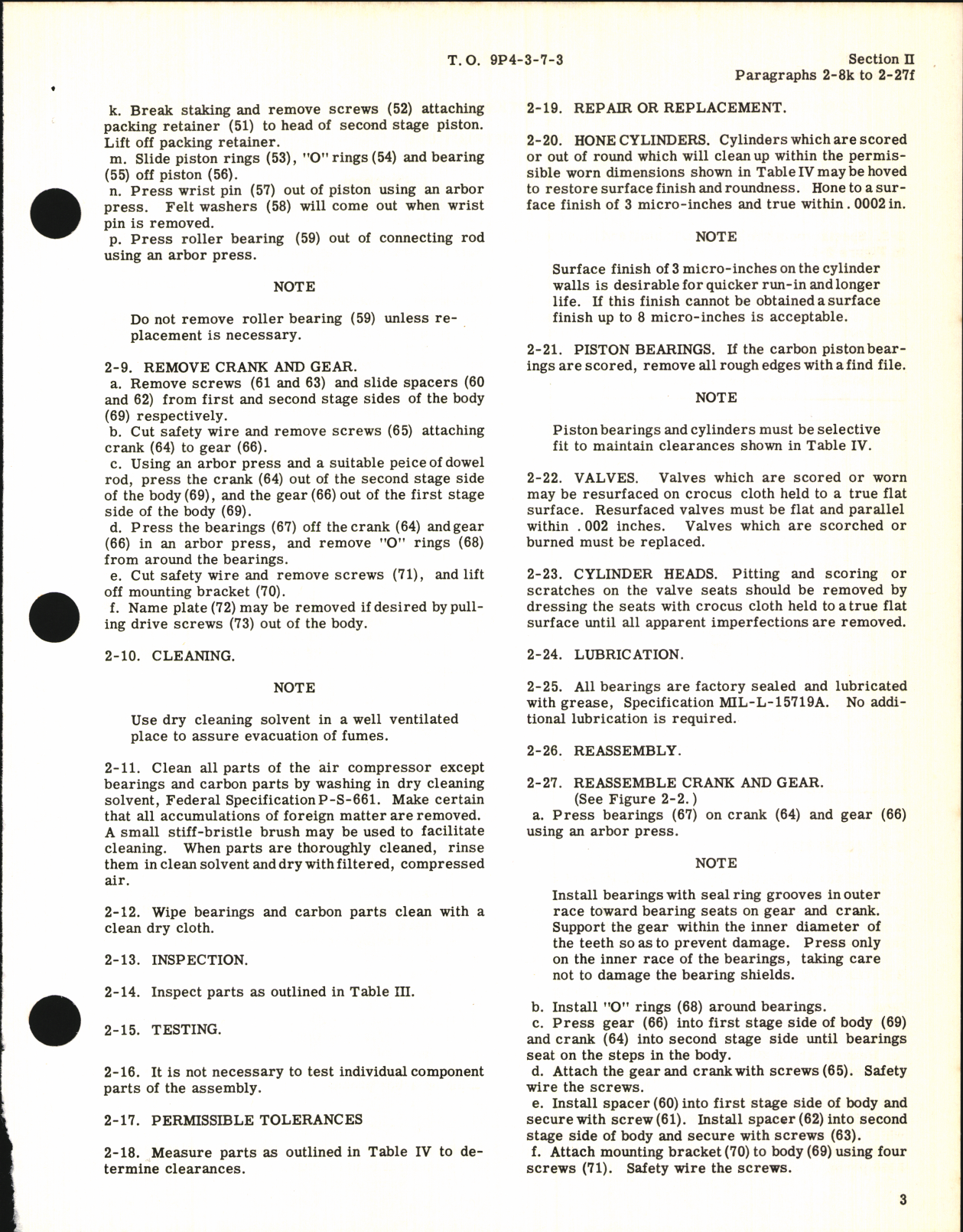 Sample page 7 from AirCorps Library document: Handbook of Instructions for Air Compressor Model 100-627-2