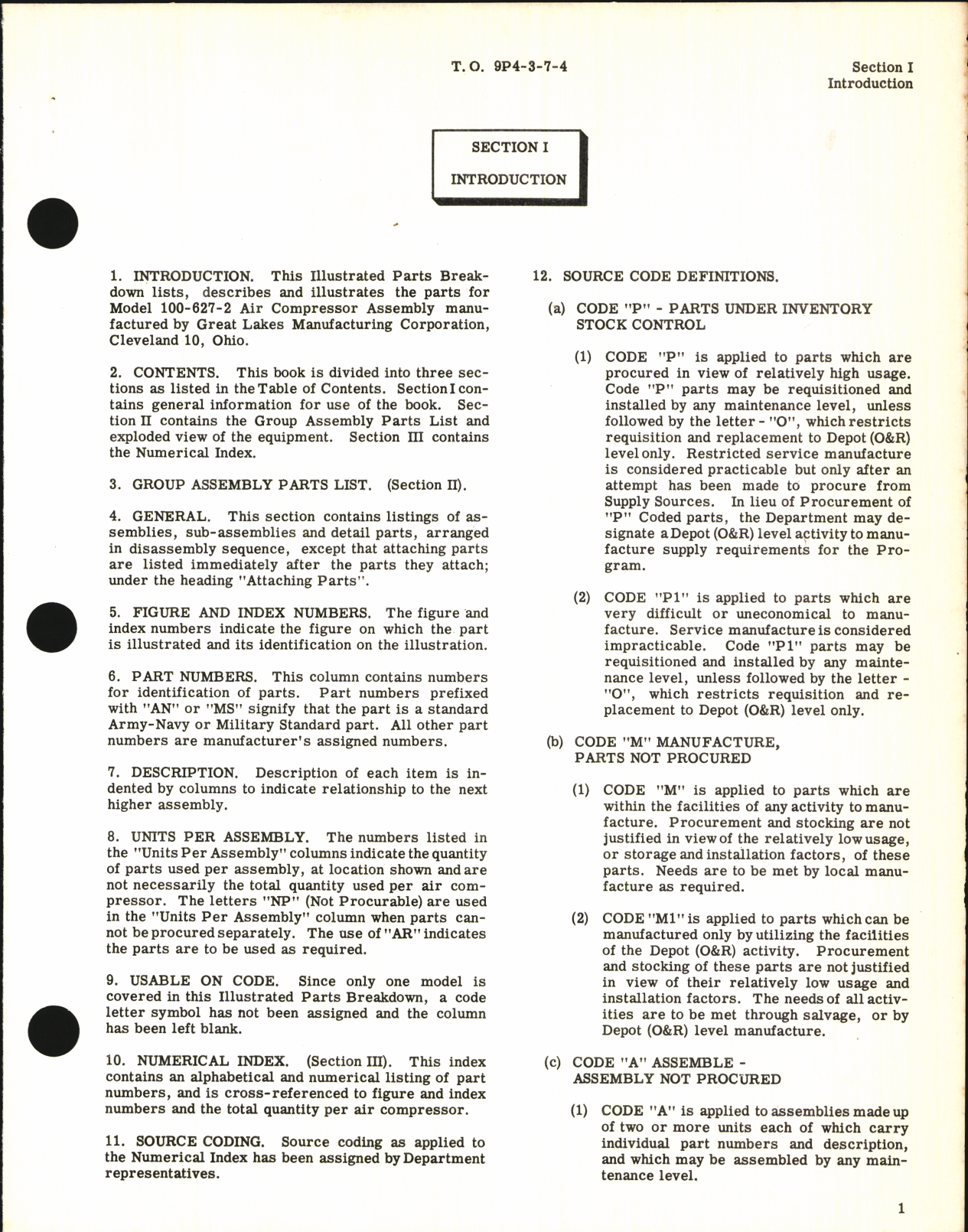 Sample page 5 from AirCorps Library document: Illustrated Parts Breakdown for Air Compressor Model 100-627-2