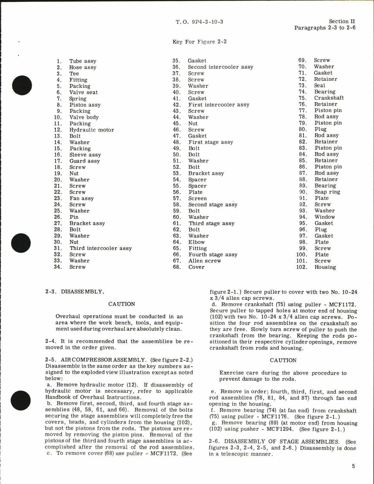 Sample page 7 from AirCorps Library document: Handbook of Overhaul Instructions for Air Compressors MC2003 Series