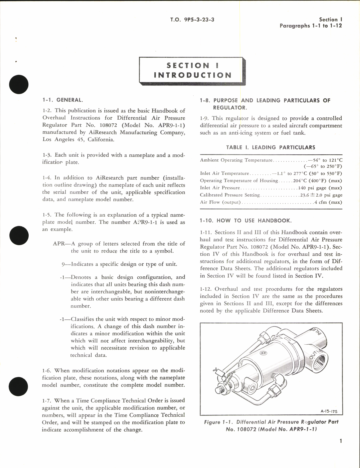 Sample page 5 from AirCorps Library document: Handbook of Overhaul Instructions for Air Pressure Regulators 