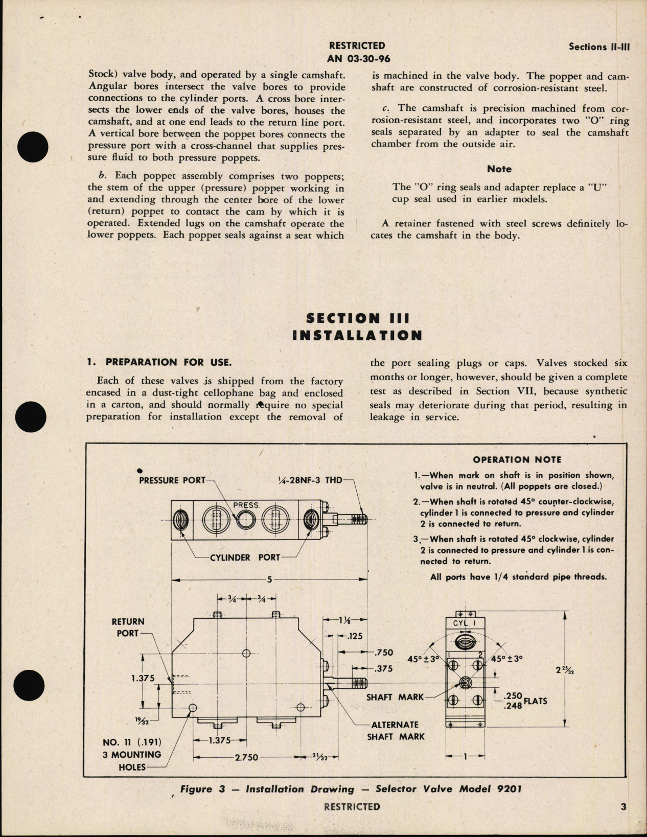 Sample page 7 from AirCorps Library document: Handbook of Instructions with Parts Catalog for Dural Seat Single Hydraulic Selector Valves
