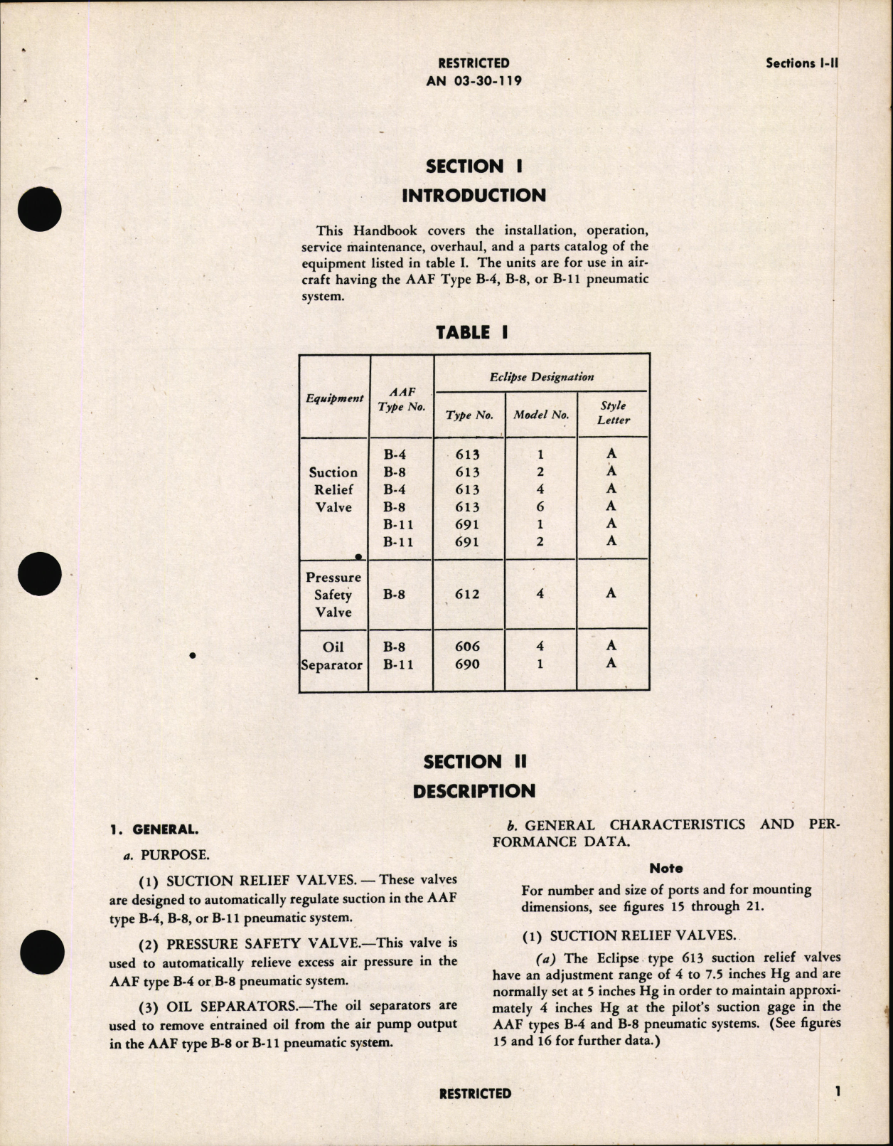 Sample page 7 from AirCorps Library document: Handbook of Instructions with Parts Catalog for Pneumatic System Valves