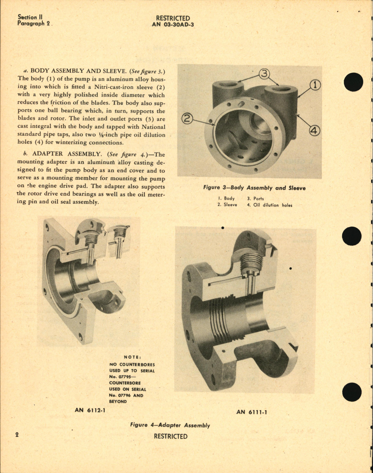Sample page 6 from AirCorps Library document: Operation, Service and Overhaul Instructions with Parts Catalog for Air Pumps