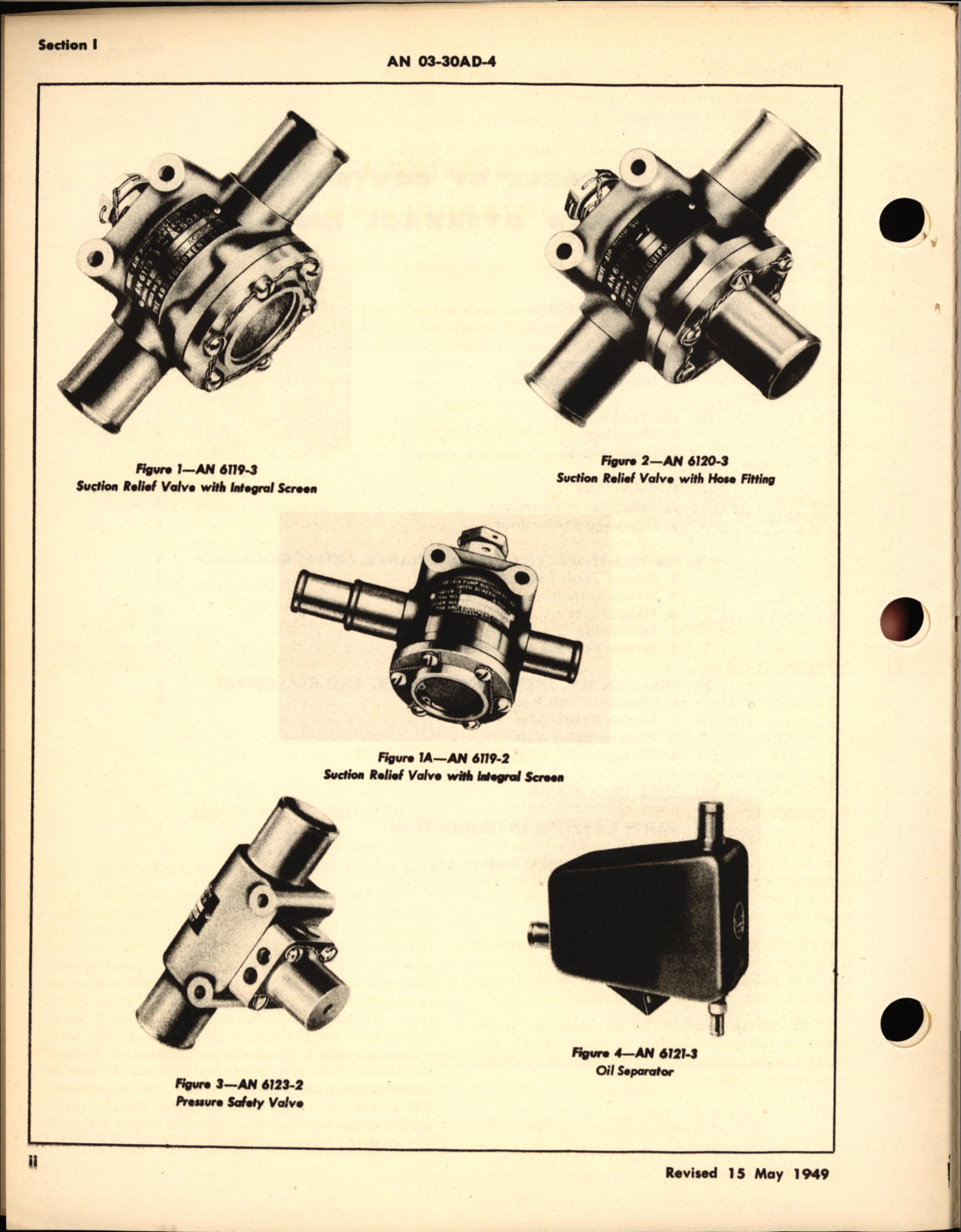Sample page 4 from AirCorps Library document: Handbook Operation, Service, and Overhaul Instructions with Parts Catalog for Relief Valves, Safety Valve and Oil Separator 
