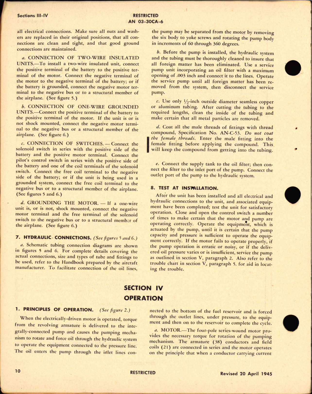 Sample page 6 from AirCorps Library document: Handbook of Instructions with Parts Catalog for Eclipse Type Gerotor Pumps