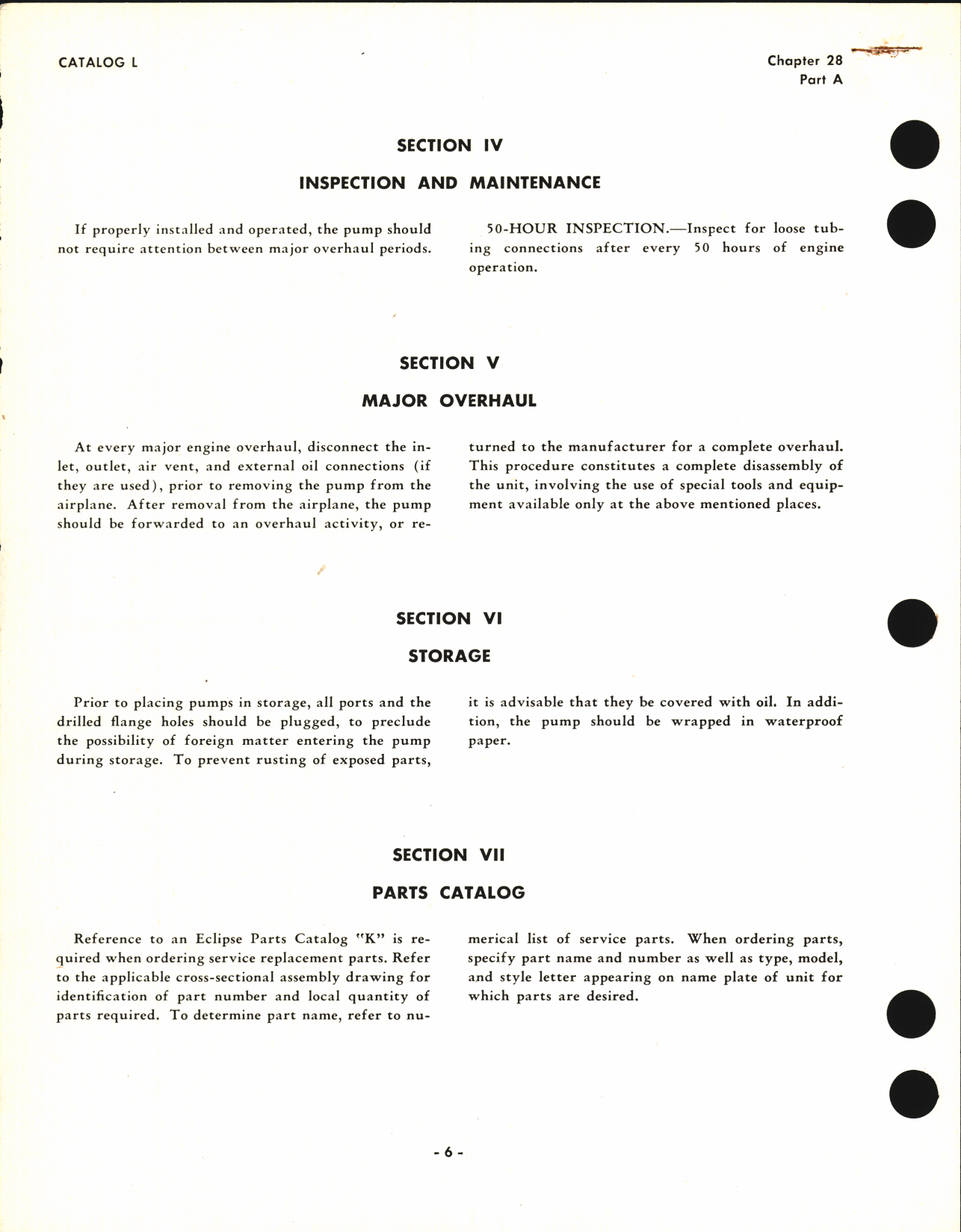 Sample page 6 from AirCorps Library document: Operating and Service Instructions for Eclipse Aviation Engine-Driven Air Pumps Type 548