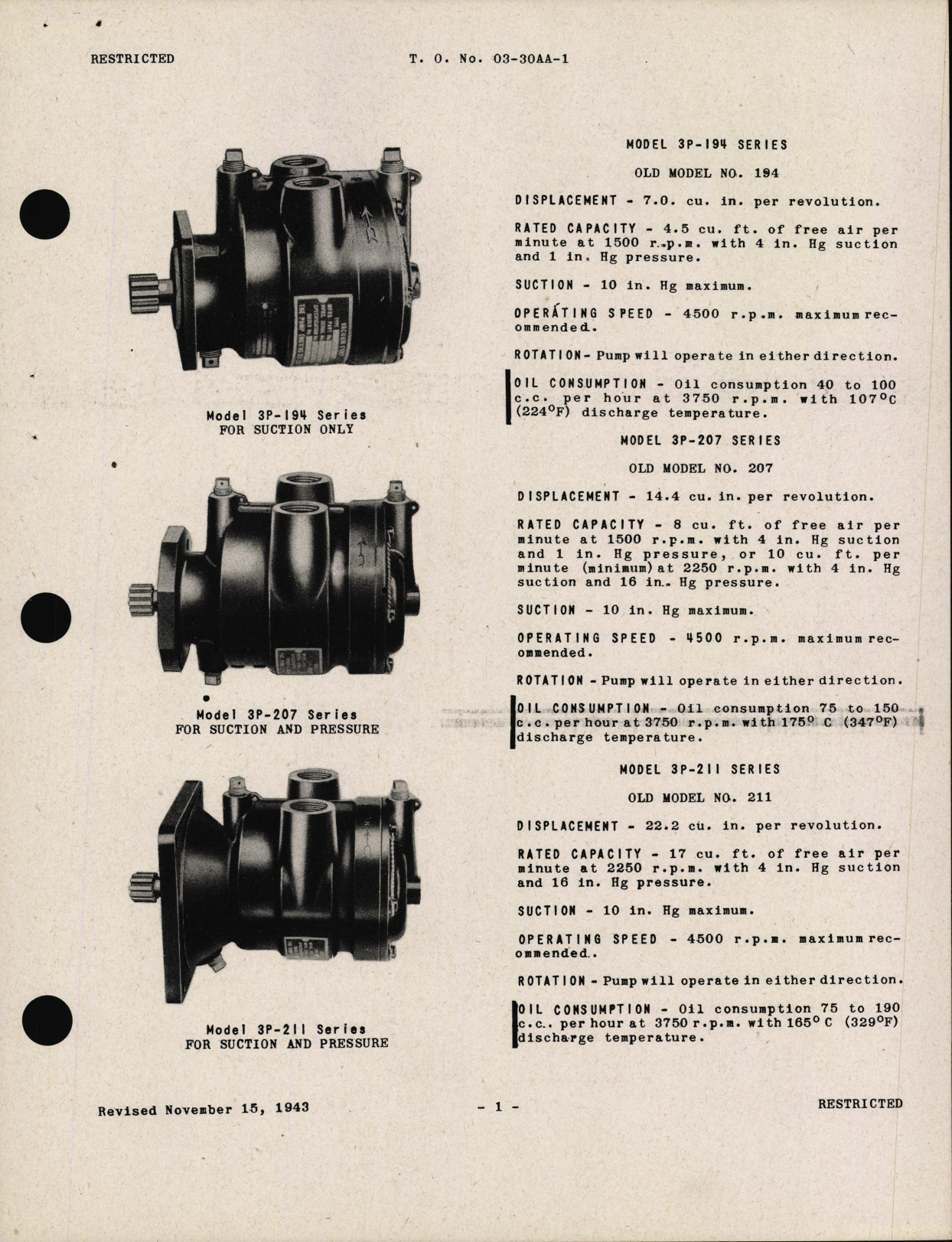 Sample page 5 from AirCorps Library document: Handbook of Instructions with Parts Catalog for Engine-Driven Vacuum Pumps