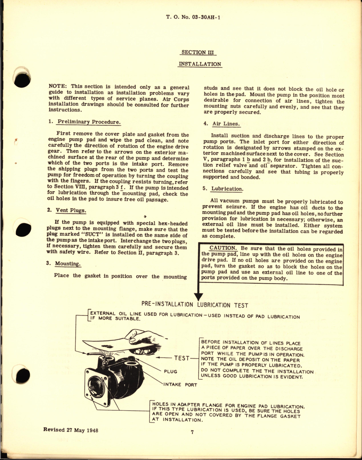 Sample page 5 from AirCorps Library document: Operation, Service and Overhaul Instructions with Parts Catalog for Engine-Driven Vacuum Pumps