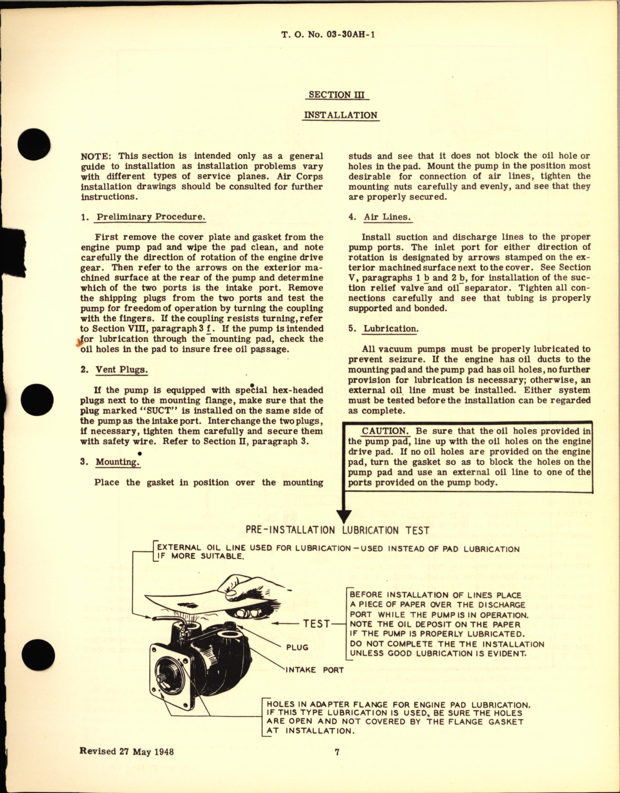 Sample page 6 from AirCorps Library document: Operation, Service and Overhaul Instructions with Parts Catalog for Engine-Driven Vacuum Pumps