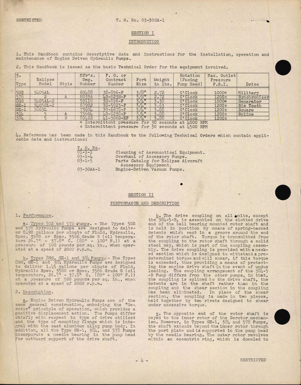 Sample page 6 from AirCorps Library document: Handbook of Instructions for Engine-Driven Hydraulic Pumps 