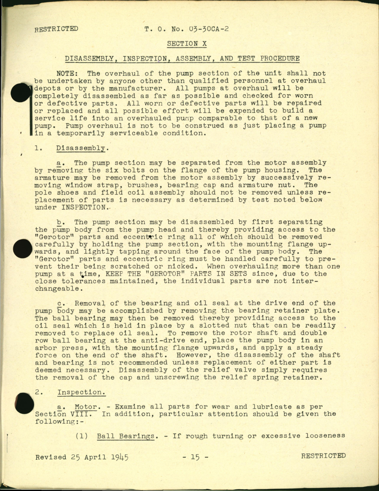 Sample page 5 from AirCorps Library document: Preliminary Handbook of Instructions for Motor-Driven Hydraulic Pumps Eclipse Model 3229A