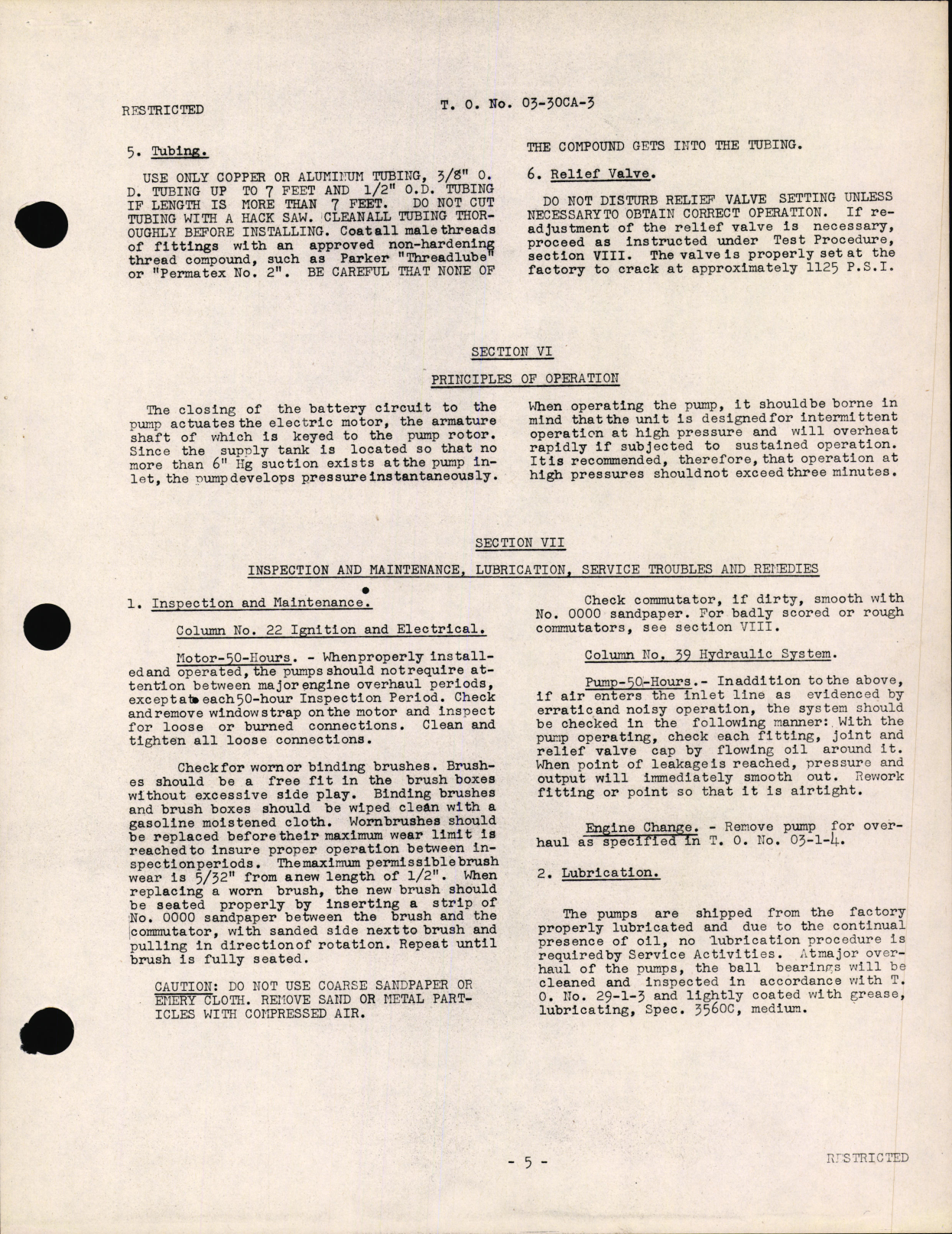 Sample page 7 from AirCorps Library document: Handbook of Instructions for Motor-Driven hydraulic Pump (Gear type)