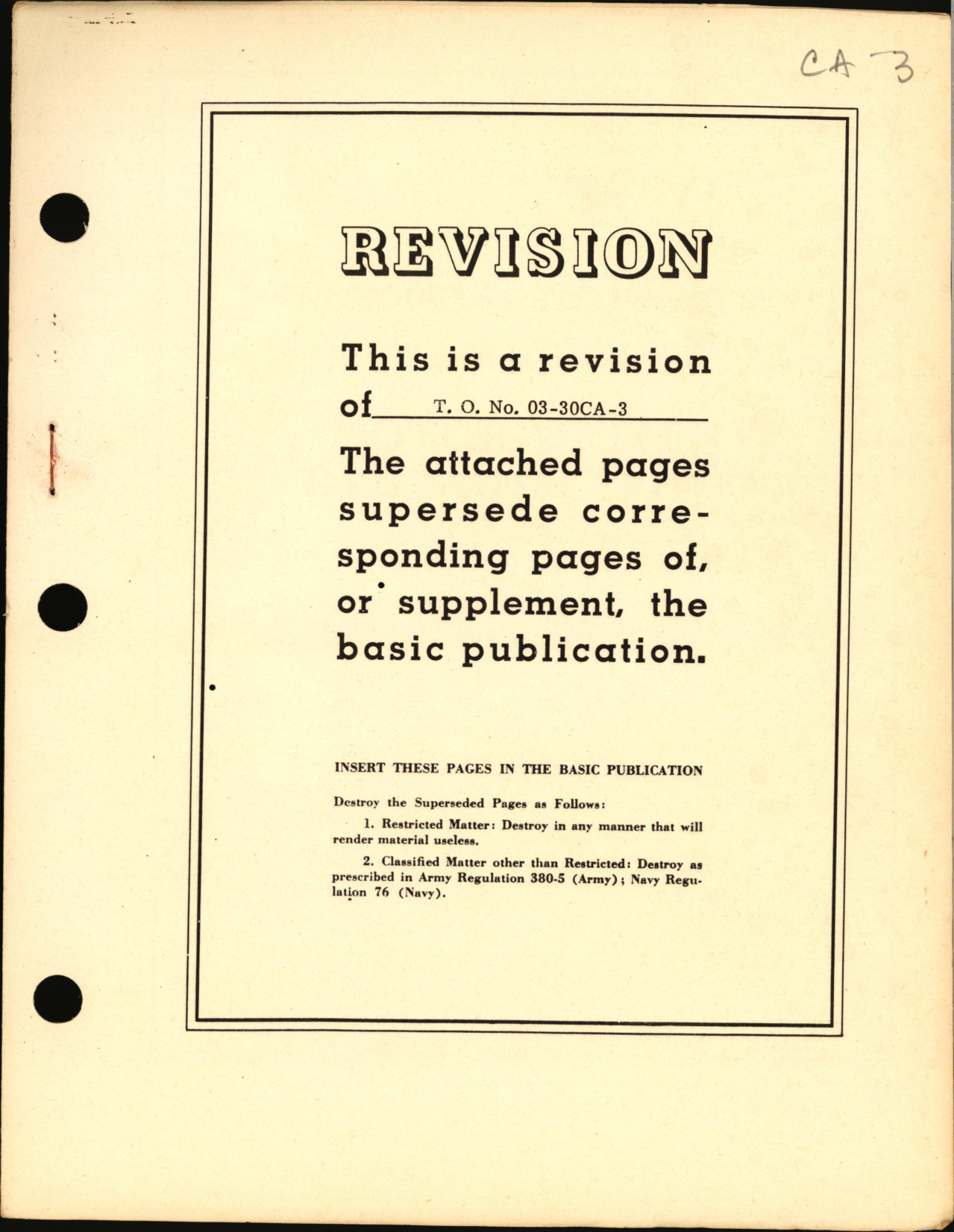 Sample page 1 from AirCorps Library document: Revision: Handbook of Instructions for Motor-Driven hydraulic Pump (Gear type)