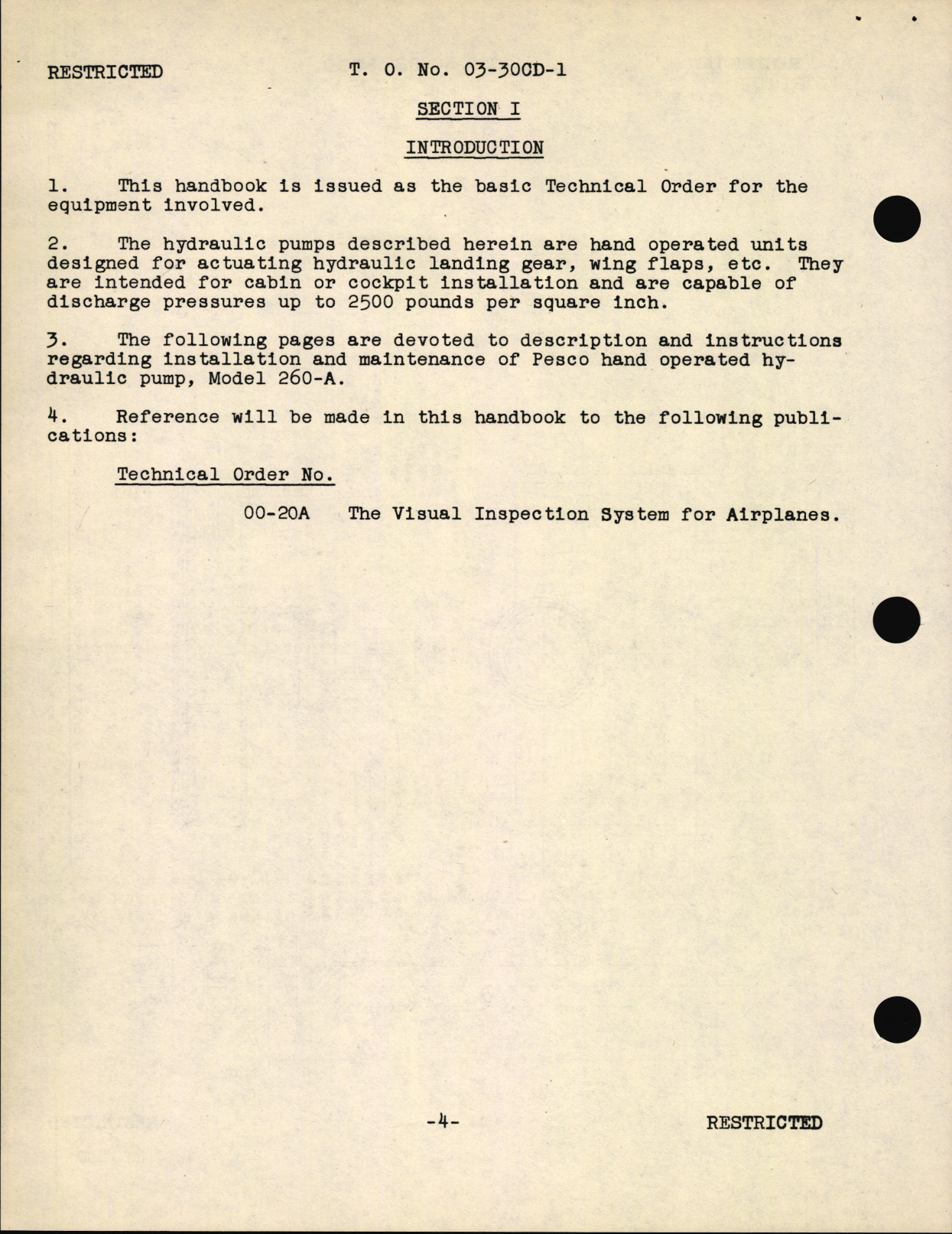 Sample page 6 from AirCorps Library document: Handbook of Instruction with Parts Catalog for Hand Operated Hydraulic Pumps