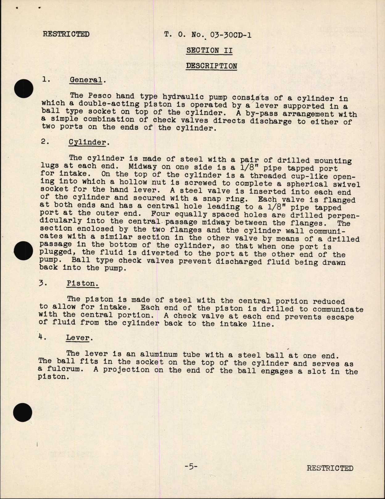 Sample page 7 from AirCorps Library document: Handbook of Instruction with Parts Catalog for Hand Operated Hydraulic Pumps