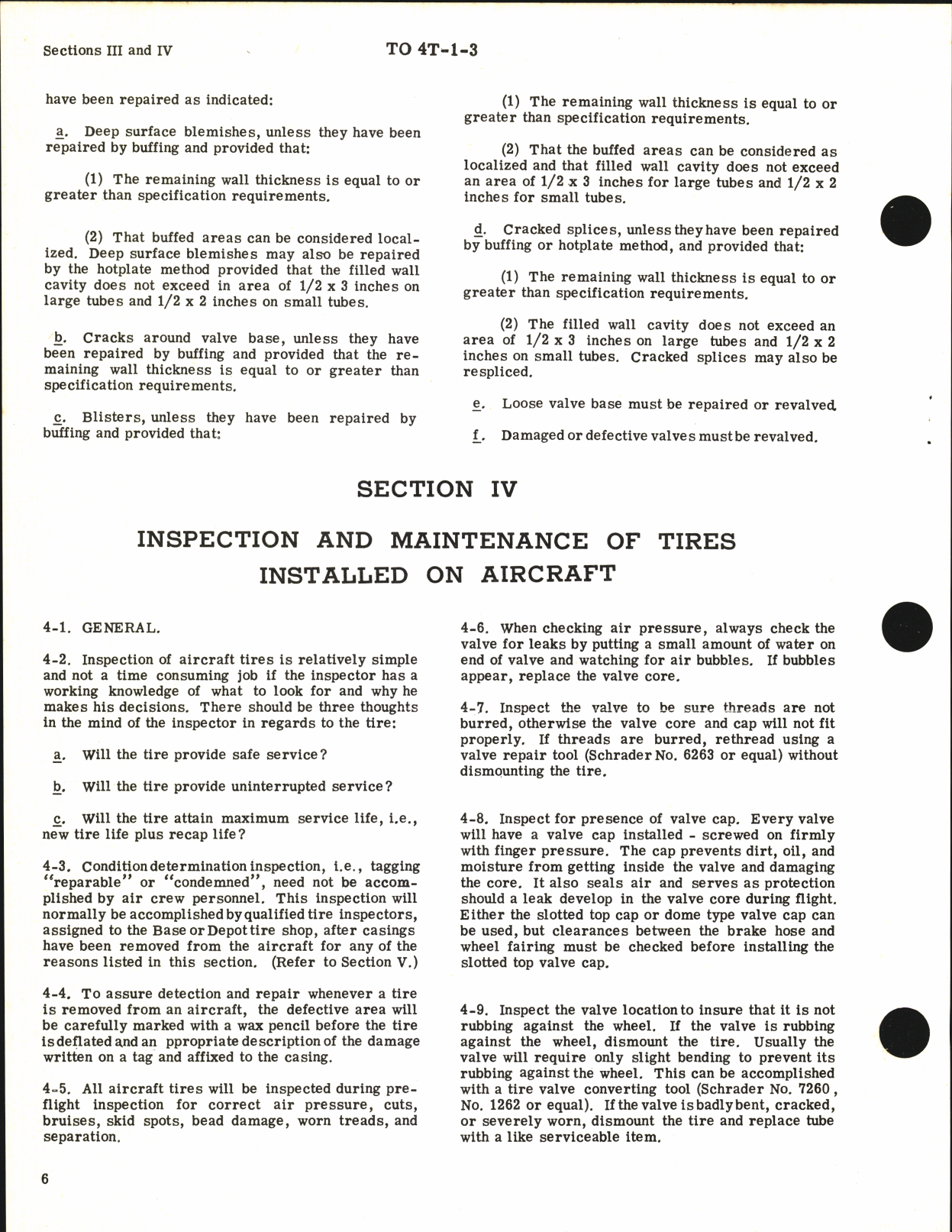 Sample page 8 from AirCorps Library document: Inspection, Maintenance, Storage, and Disposition of Aircraft Tire Casings and Inner Tubes