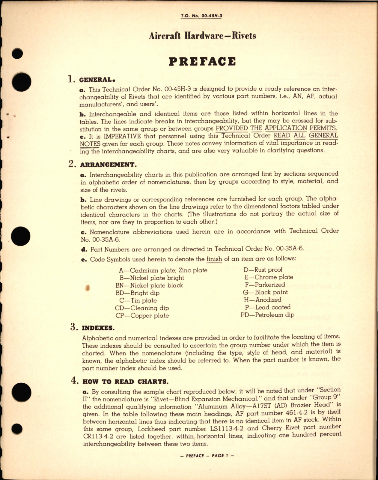 Sample page 5 from AirCorps Library document: Interchangeability Charts - Aircraft Hardware Rivets