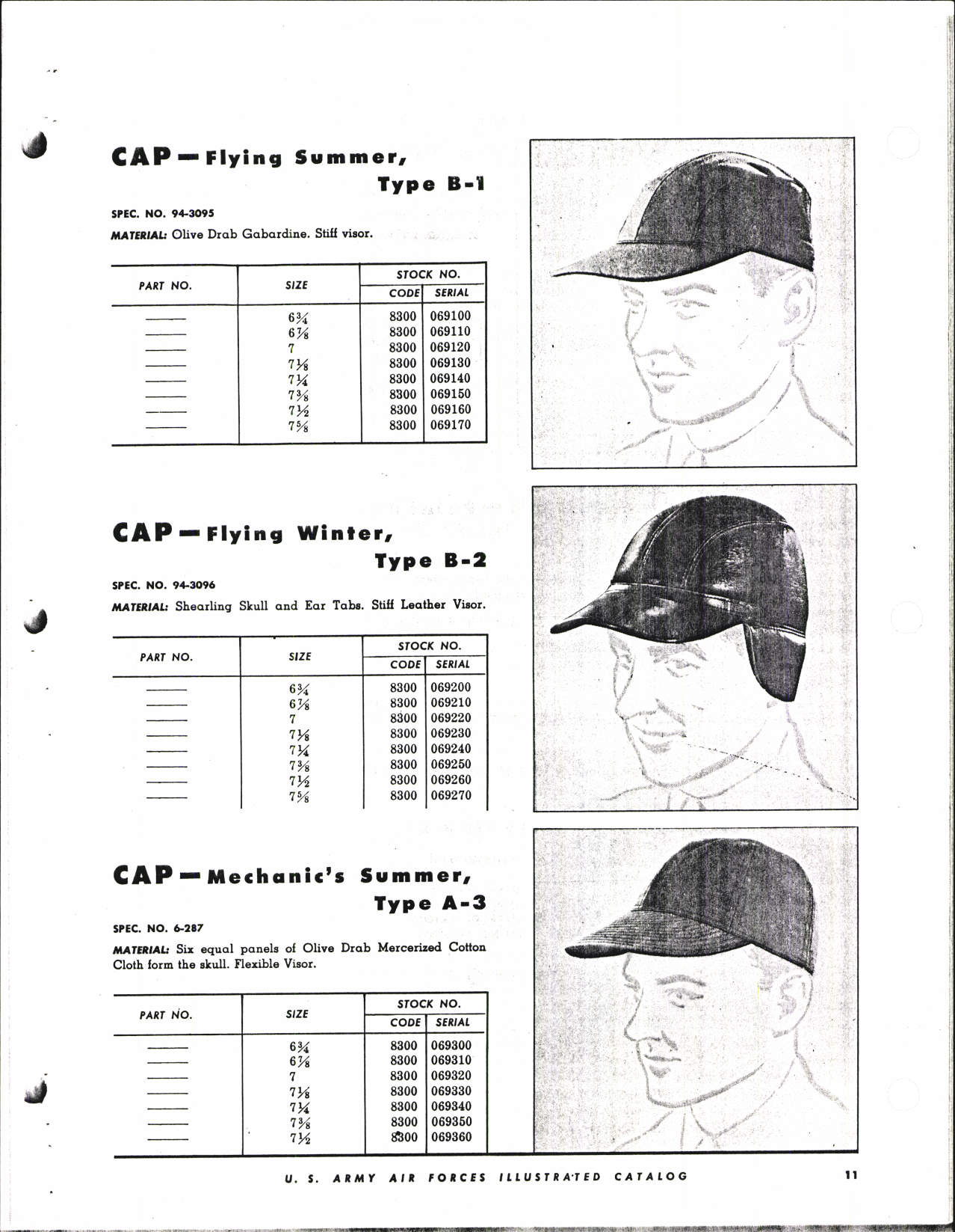 Sample page 29 from AirCorps Library document: Illustrated Catalog for Clothing, Parachutes, Equipment and Supplies Class 13