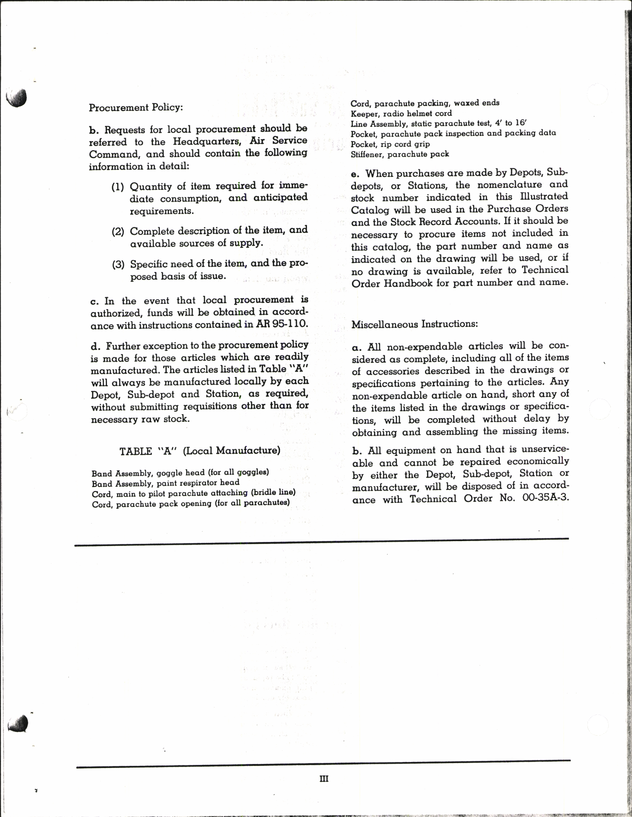 Sample page 5 from AirCorps Library document: Illustrated Catalog for Clothing, Parachutes, Equipment and Supplies Class 13