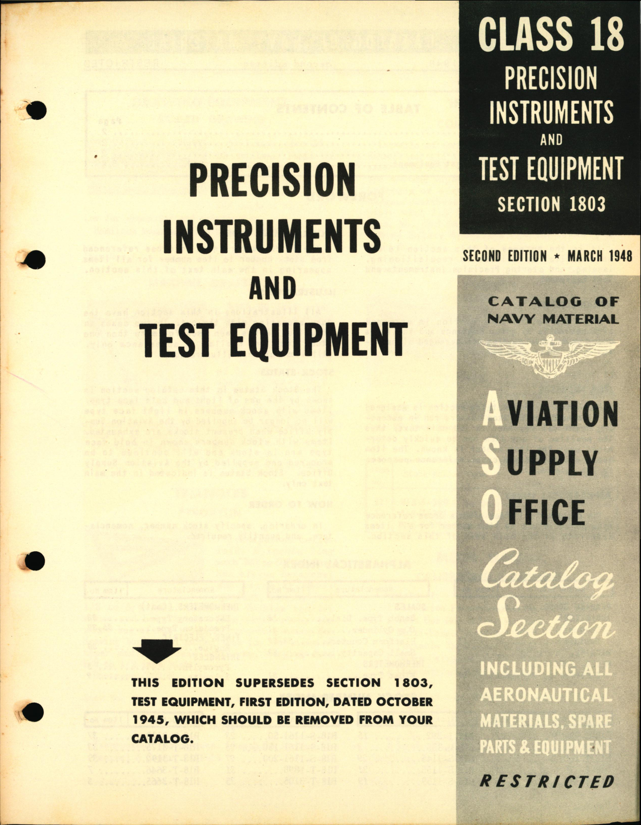 Sample page 1 from AirCorps Library document: Precision Instruments and Test Equipment