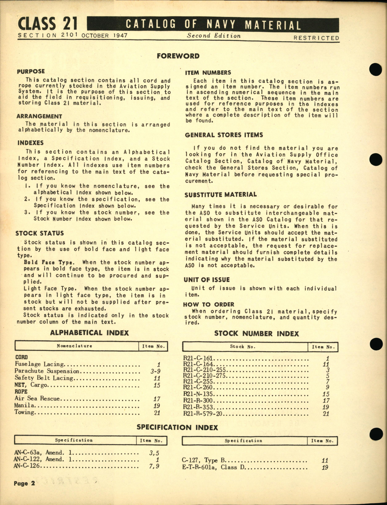 Sample page 2 from AirCorps Library document: Cord and Rope