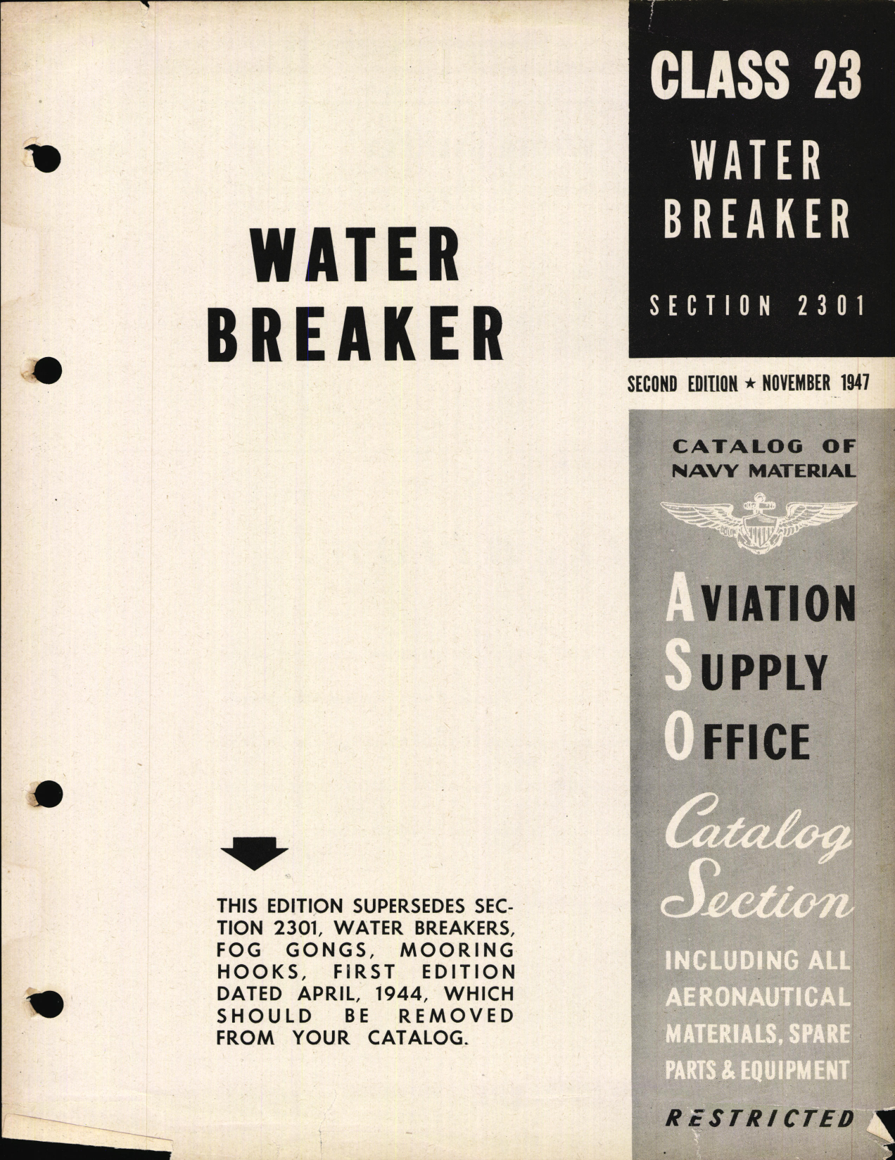 Sample page 1 from AirCorps Library document: Water Breaker