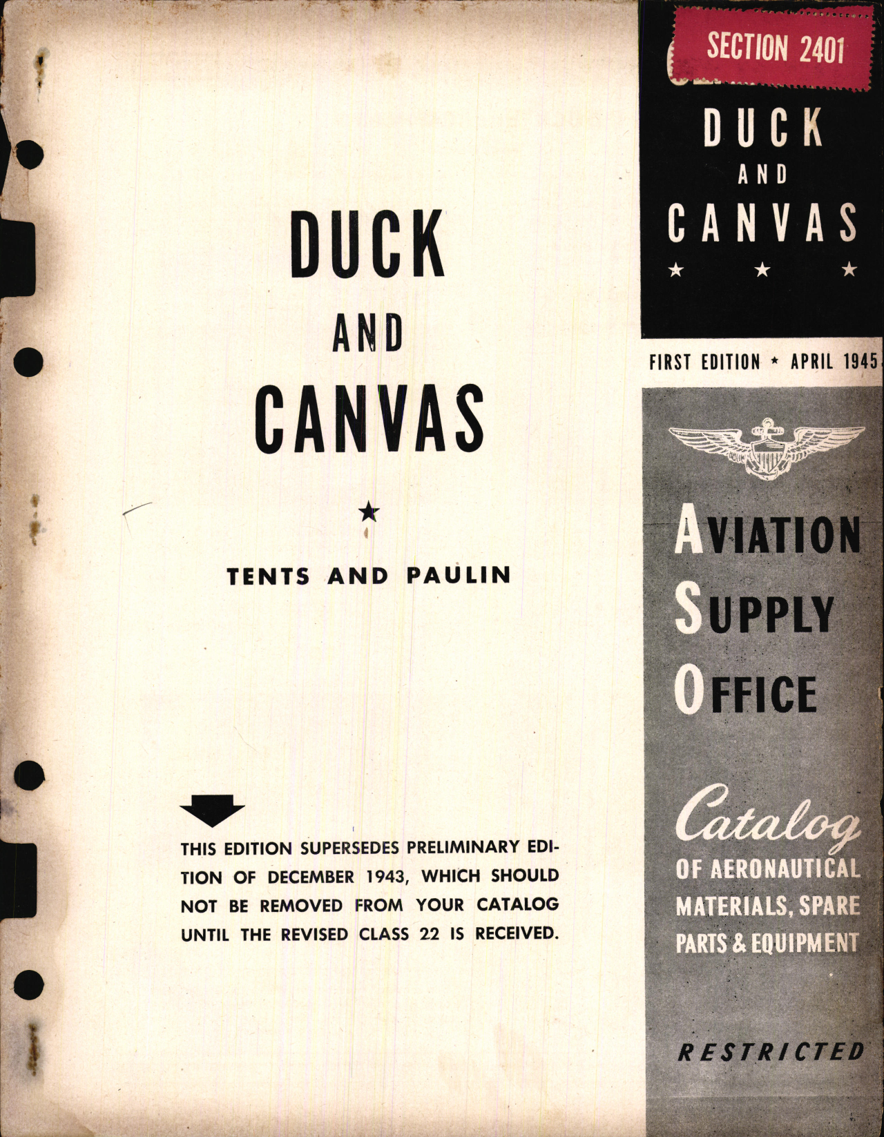 Sample page 1 from AirCorps Library document: Duck and Canvas