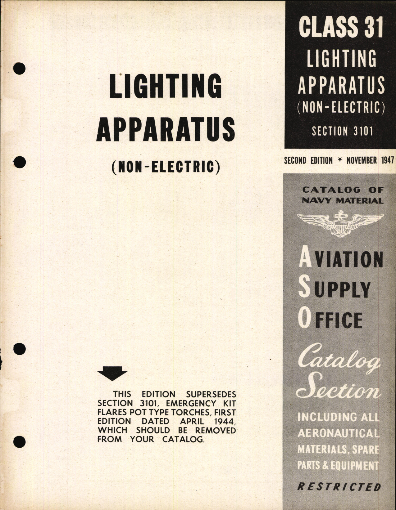 Sample page 1 from AirCorps Library document: Non-Electric Lighting Apparatus