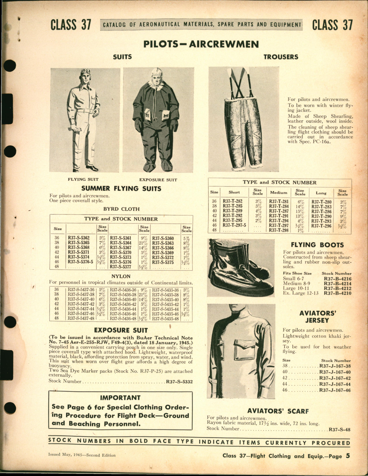 Sample page 5 from AirCorps Library document: Pilots' and Aircrewmen's Flight Clothing and Related Accessories