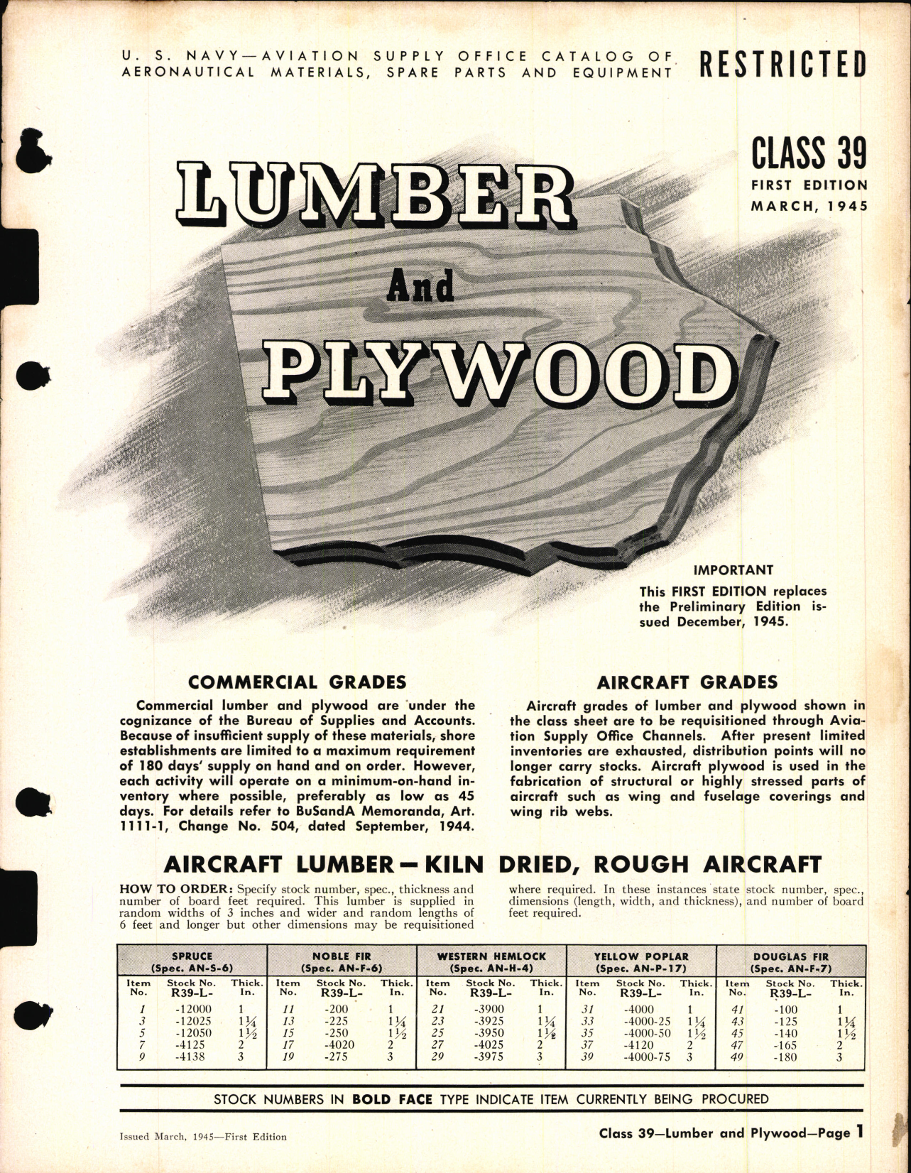 Sample page 1 from AirCorps Library document: Lumber and Plywood