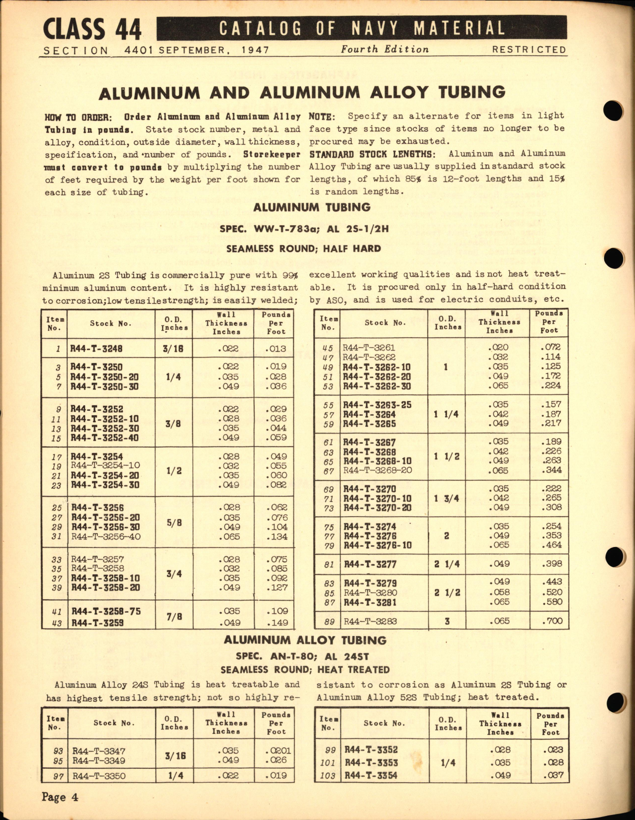 Sample page 4 from AirCorps Library document: Rigid Tubing