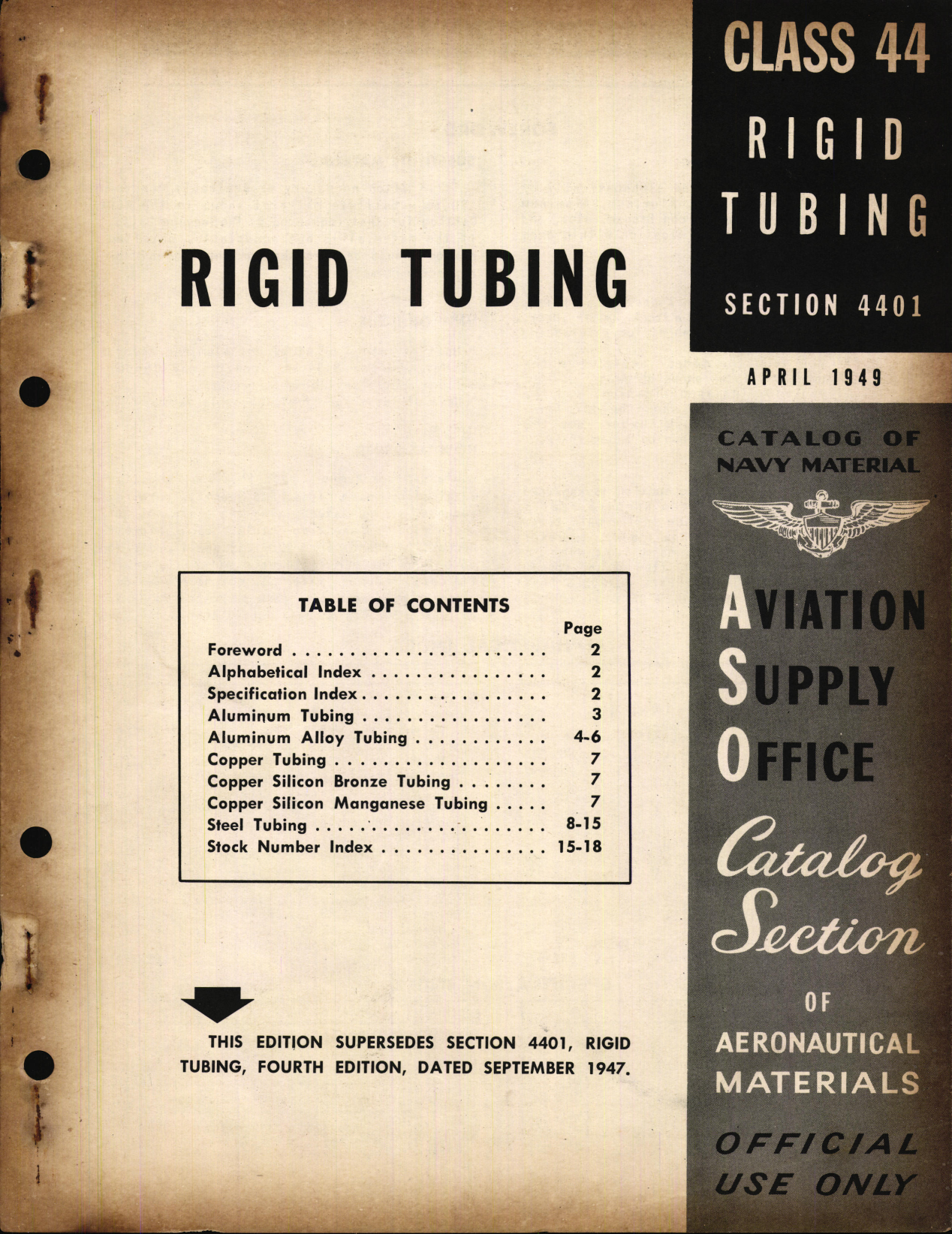 Sample page 1 from AirCorps Library document: Rigid Tubing