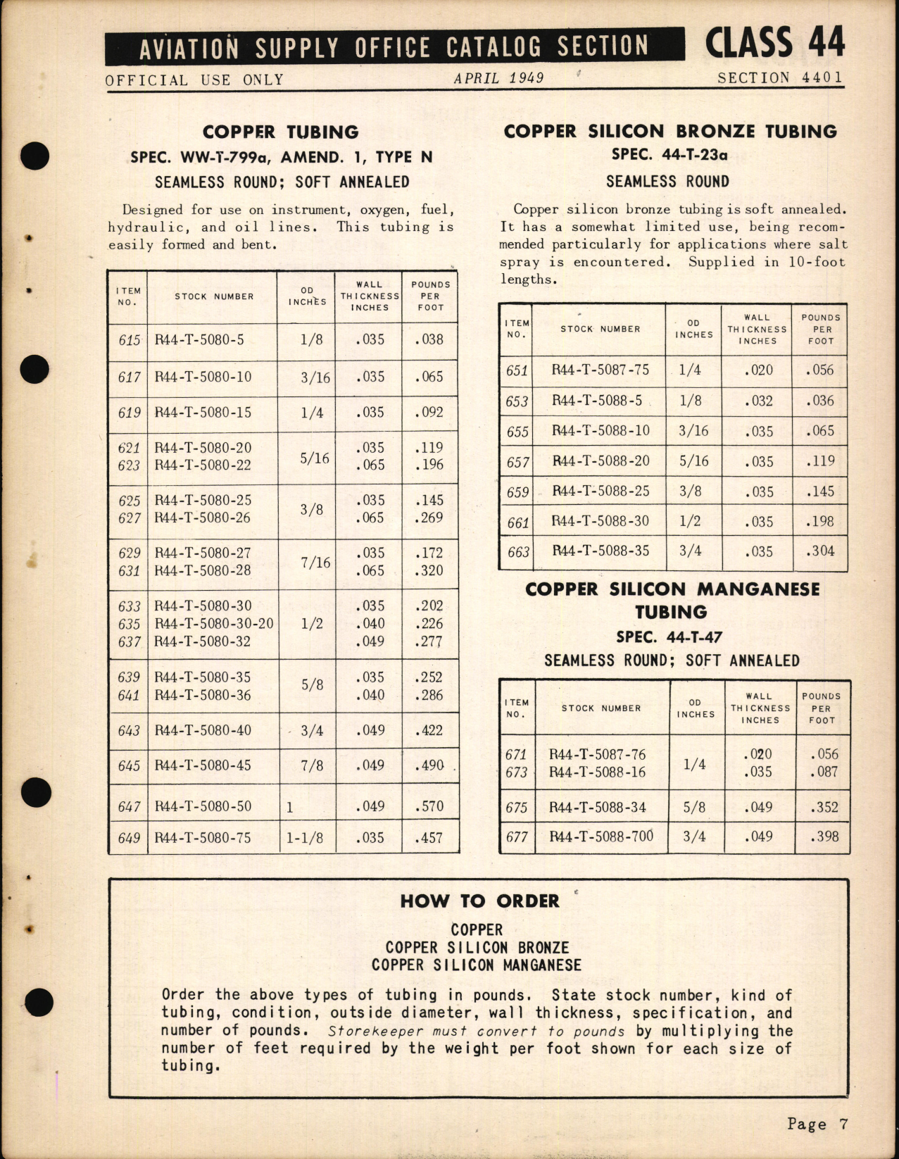 Sample page 7 from AirCorps Library document: Rigid Tubing