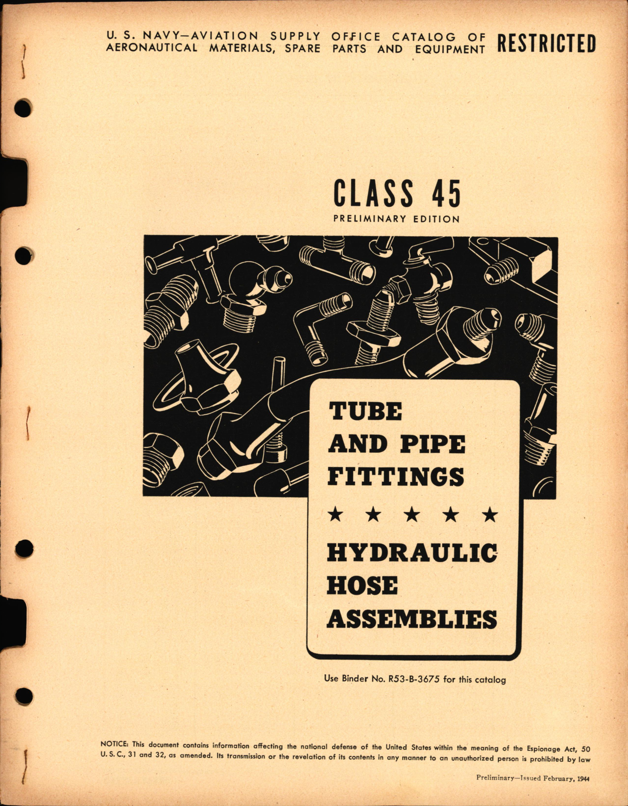 Sample page 1 from AirCorps Library document: Tube and Pipe Fittings for Hydraulic Hose Assemblies