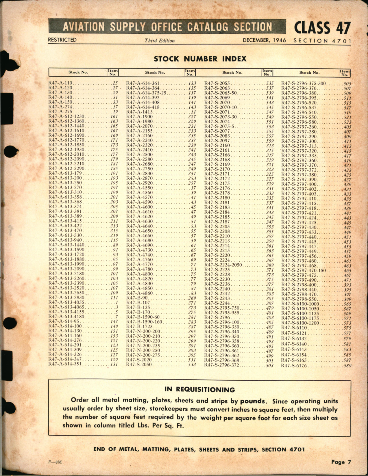 Sample page 7 from AirCorps Library document: Metal Matting, Plates, Sheets, and Strips