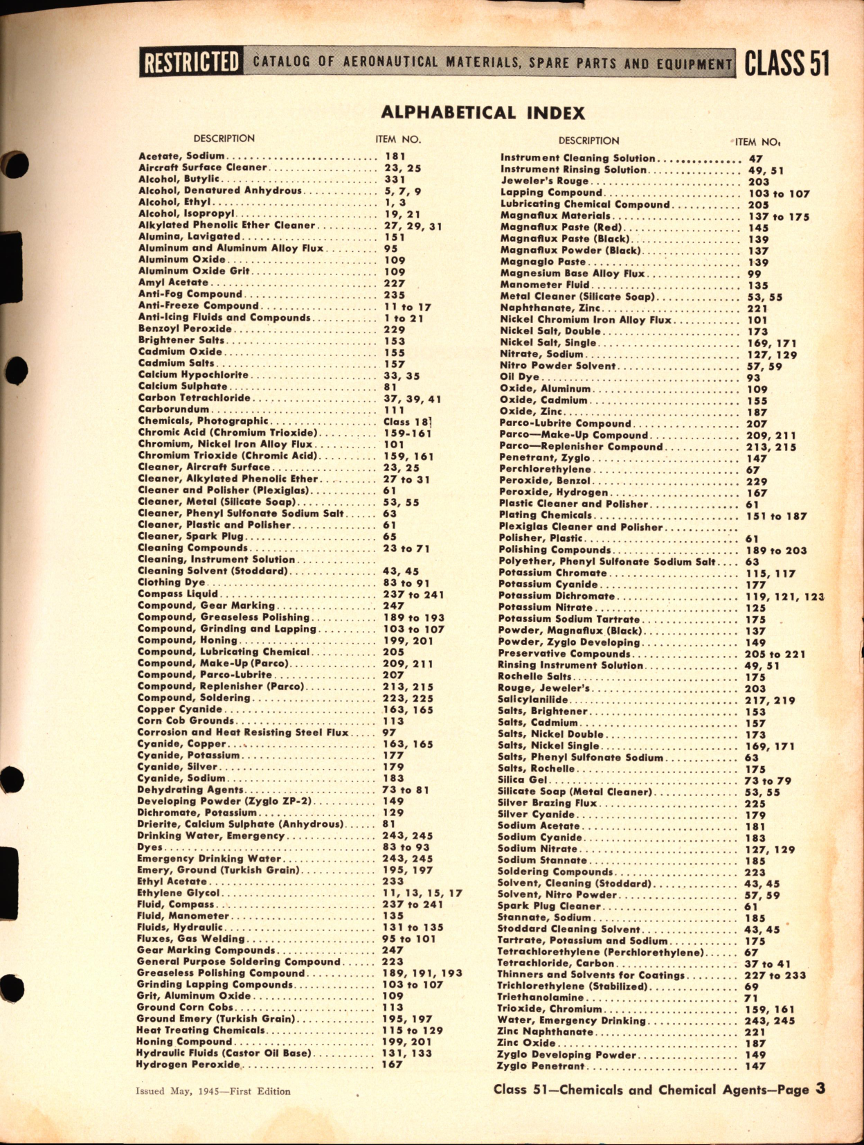 Sample page 3 from AirCorps Library document: Chemicals and Chemical Agents