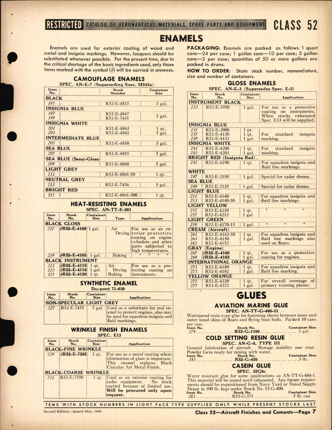 Sample page 7 from AirCorps Library document: Aircraft Finishes and Cements