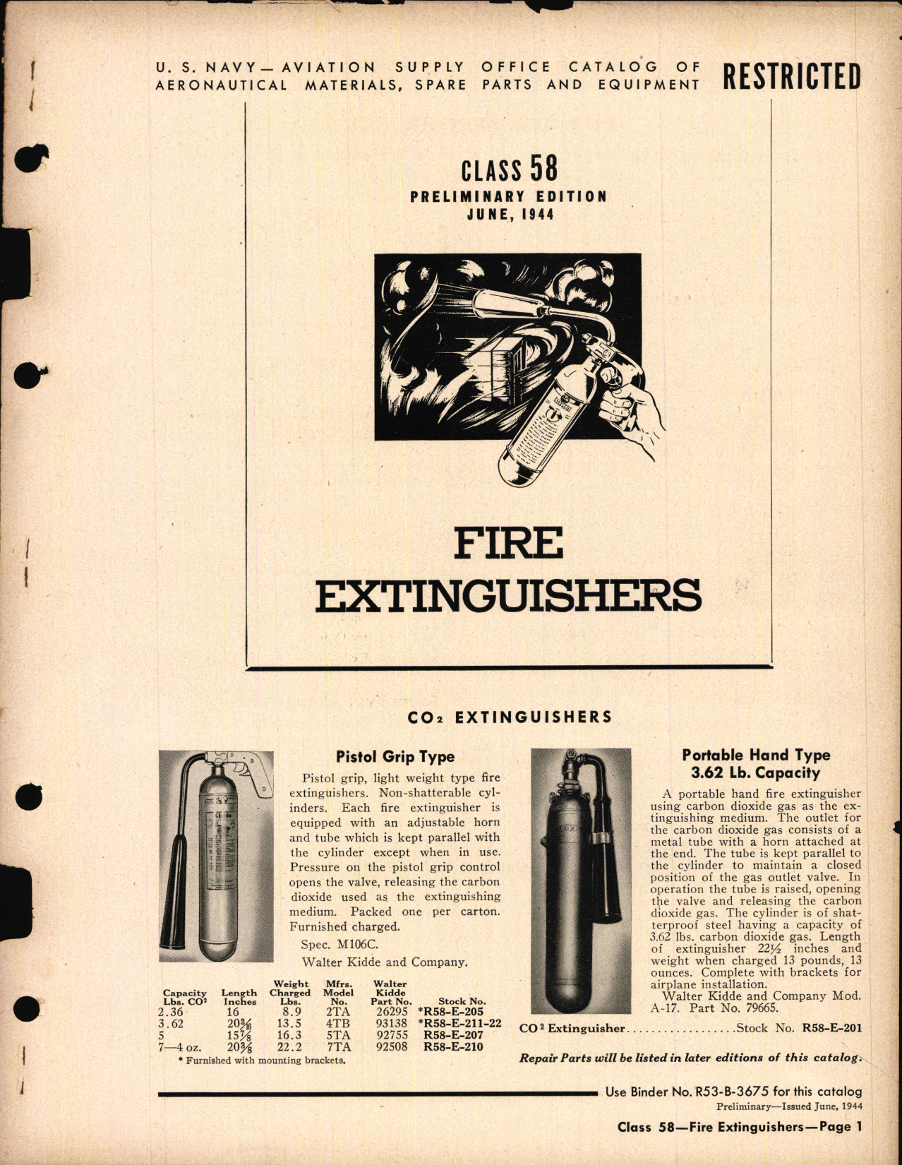 Sample page 1 from AirCorps Library document: Fire Extinguishers