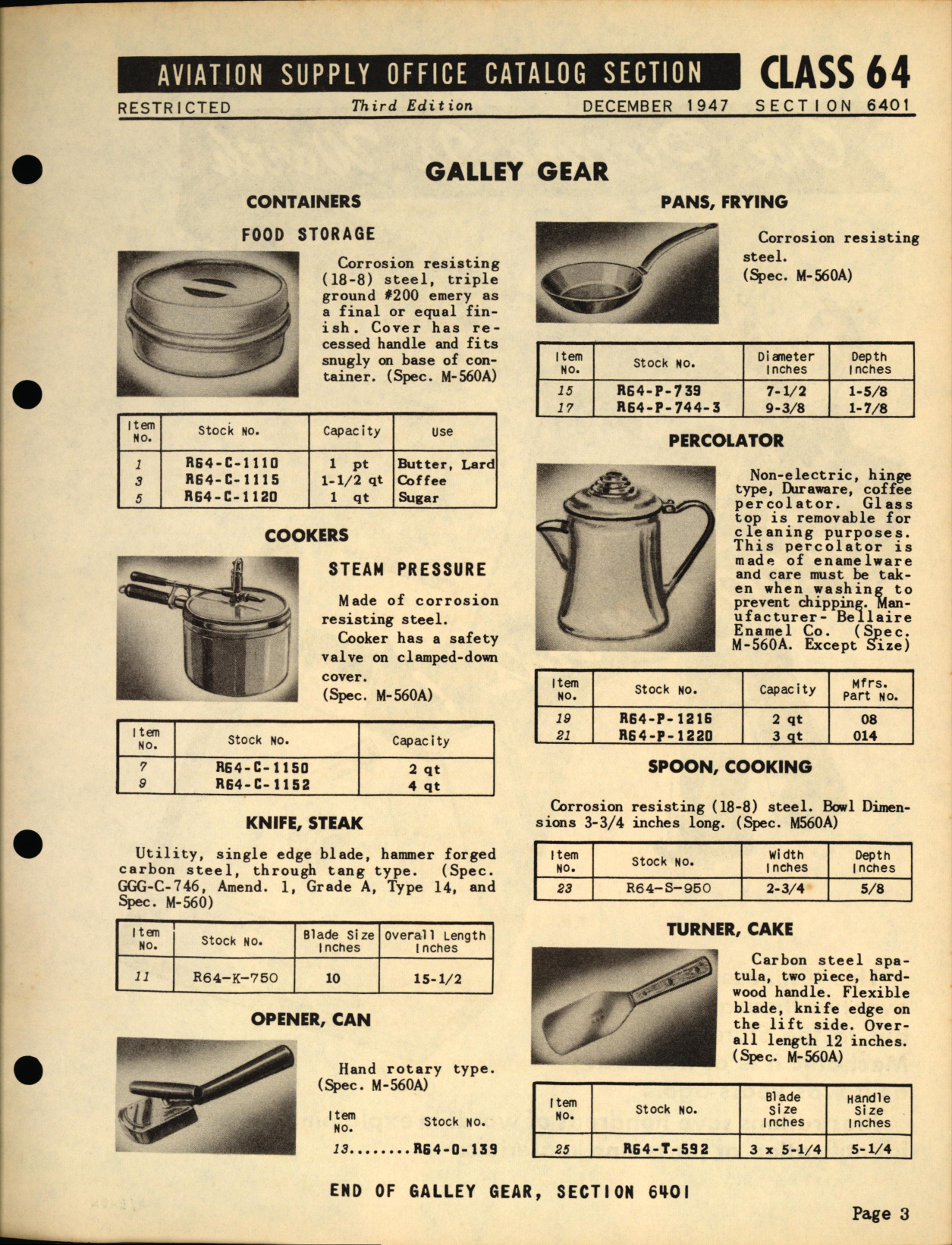 Sample page 3 from AirCorps Library document: Gallery Gear