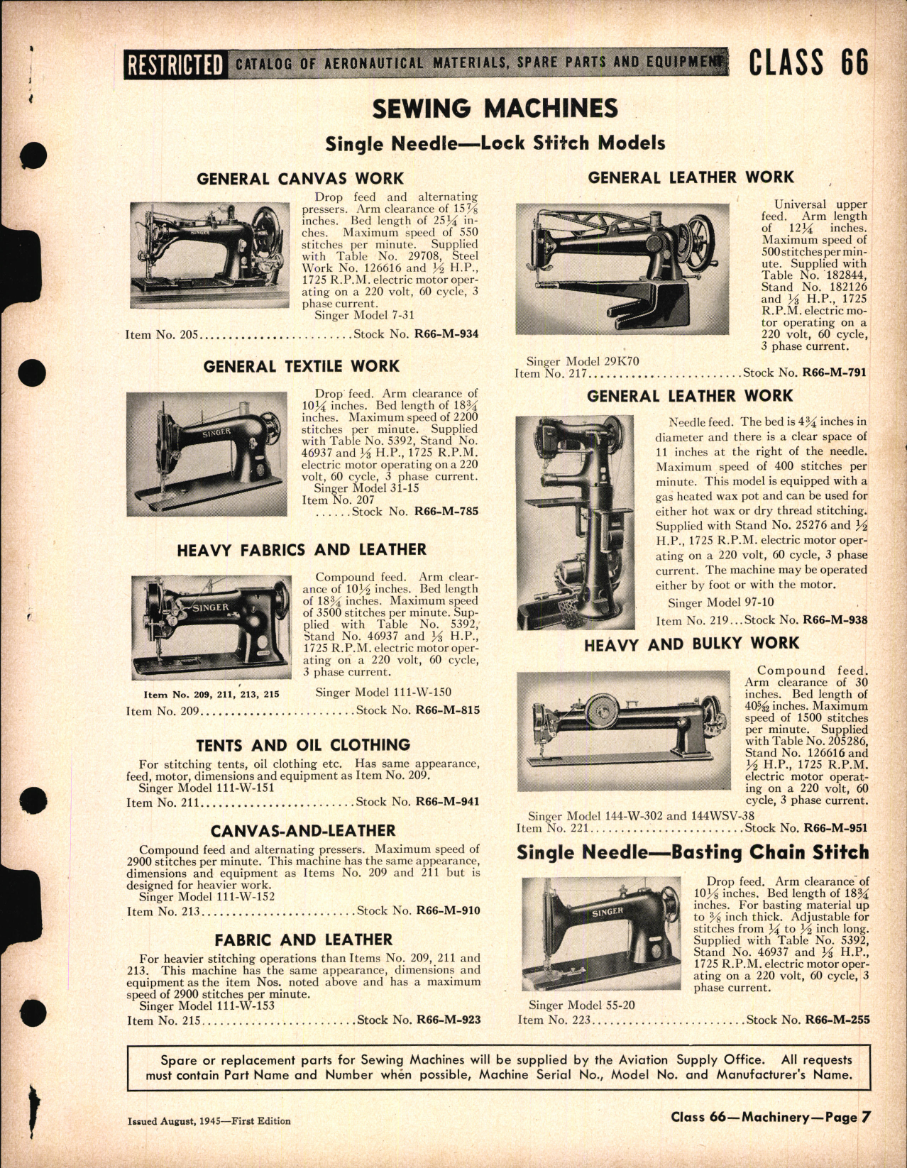 Sample page 7 from AirCorps Library document: Machinery