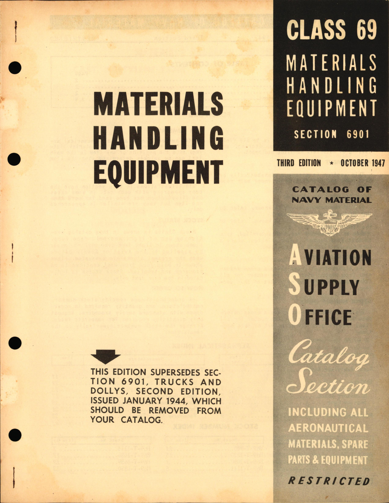 Sample page 1 from AirCorps Library document: Materials Handling Equipment