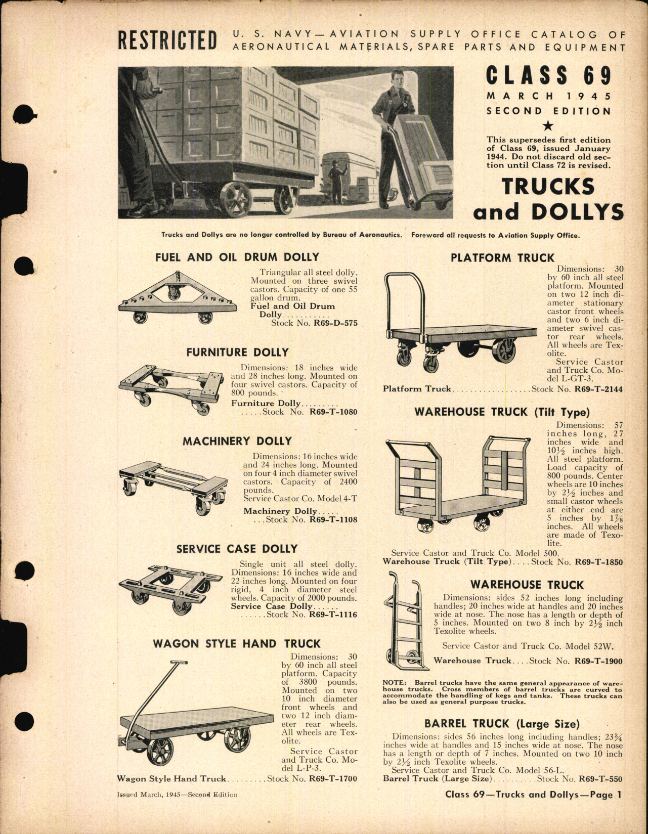 Sample page 1 from AirCorps Library document: Trucks and Dollys