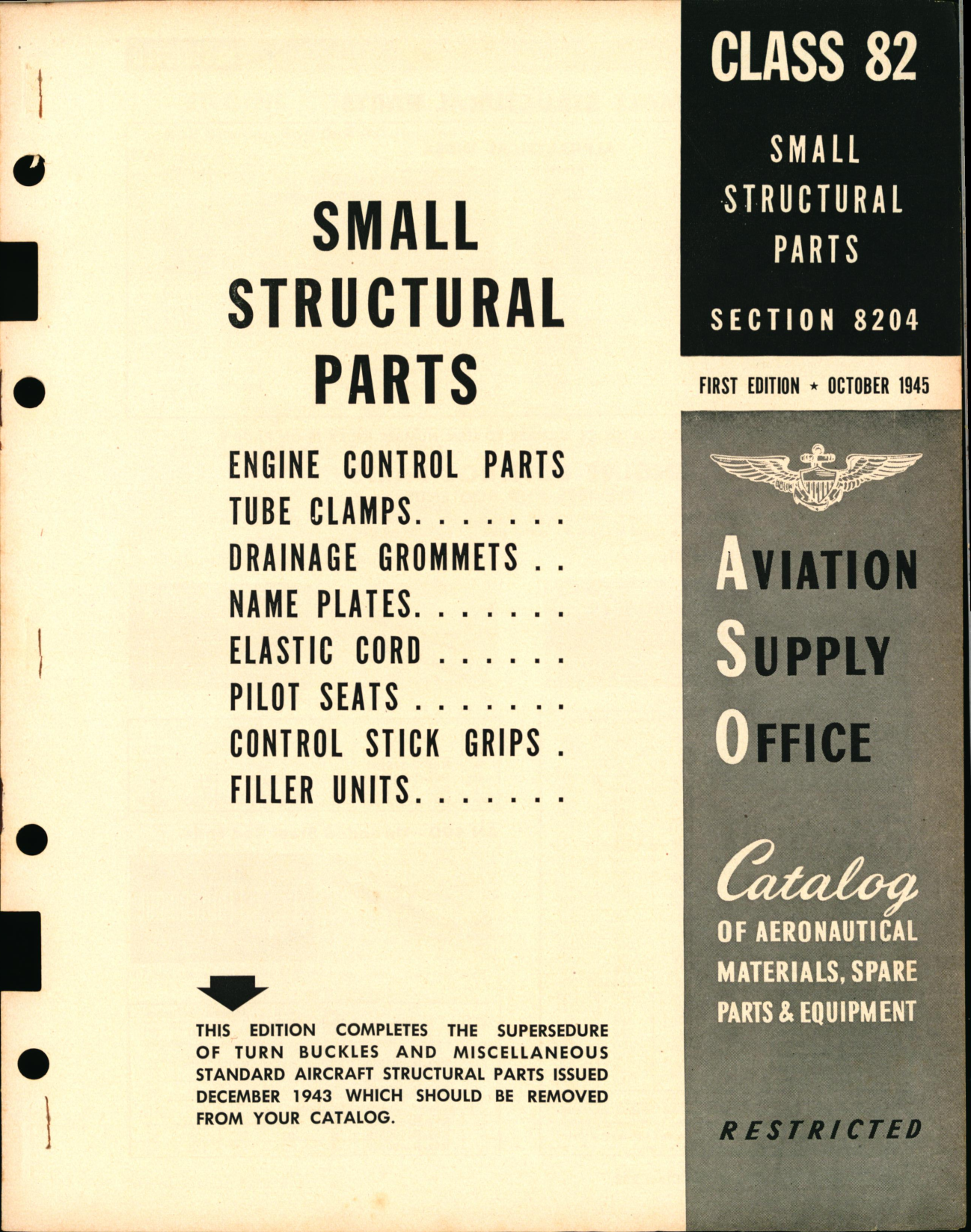 Sample page 1 from AirCorps Library document: Small Structural Parts