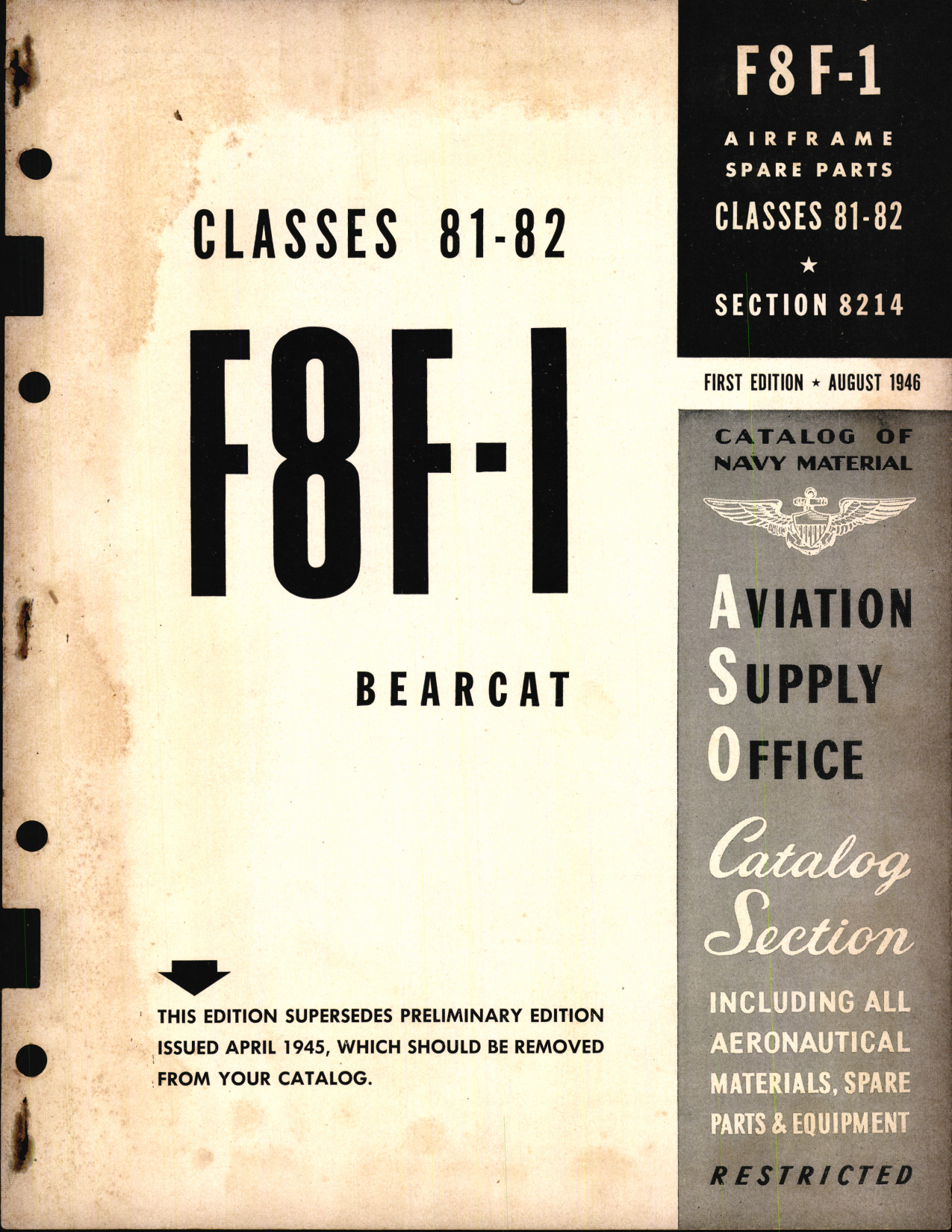 Sample page 1 from AirCorps Library document: F8F-1 Bearcat