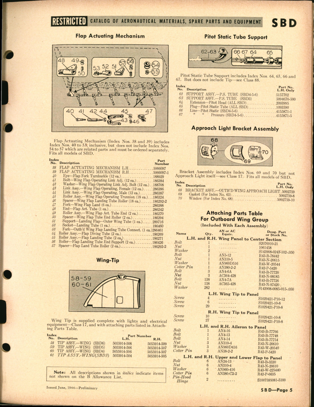 Sample page 5 from AirCorps Library document: Dauntless SBD, Operational Spare Parts