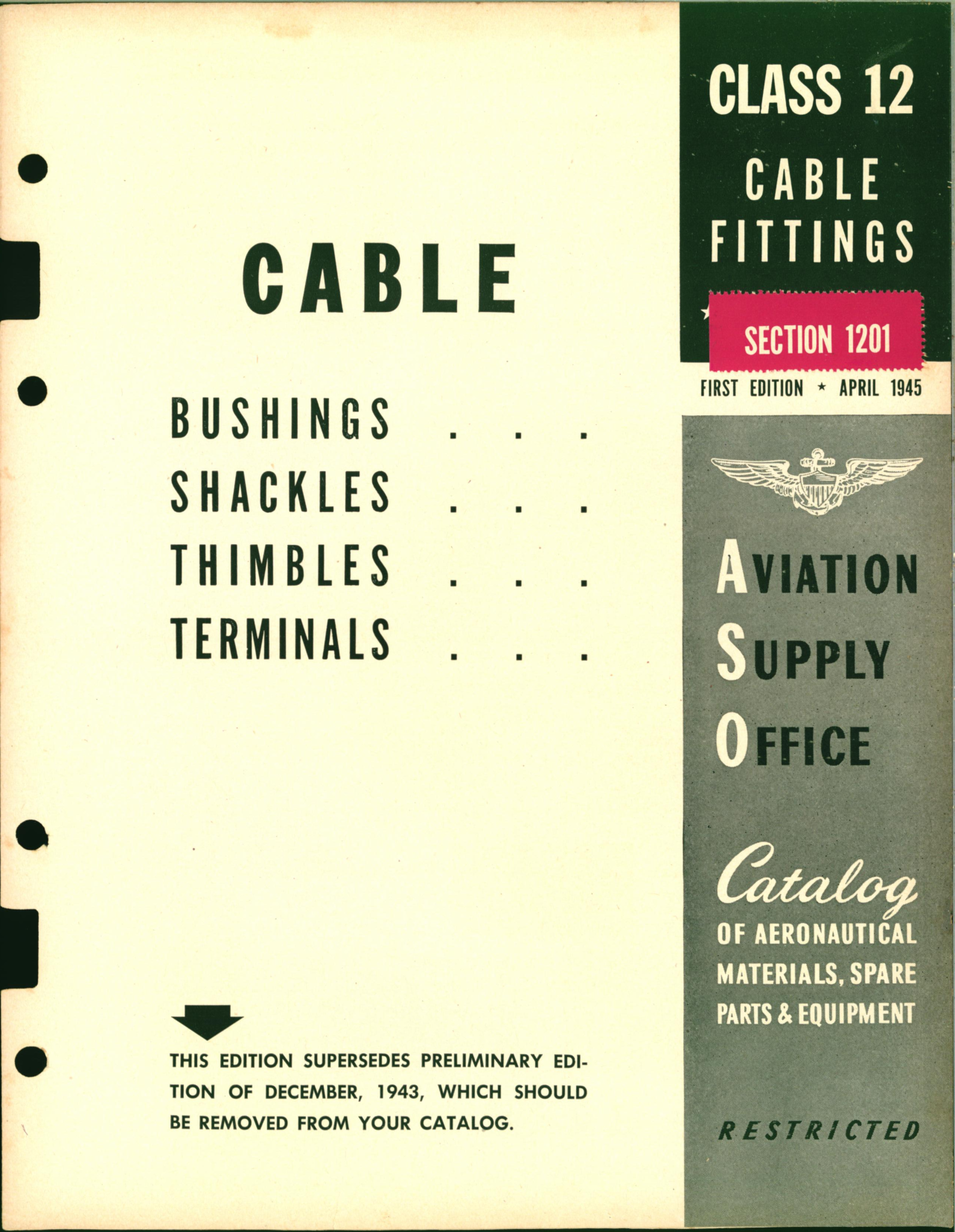 Sample page 1 from AirCorps Library document: Cable Fittings