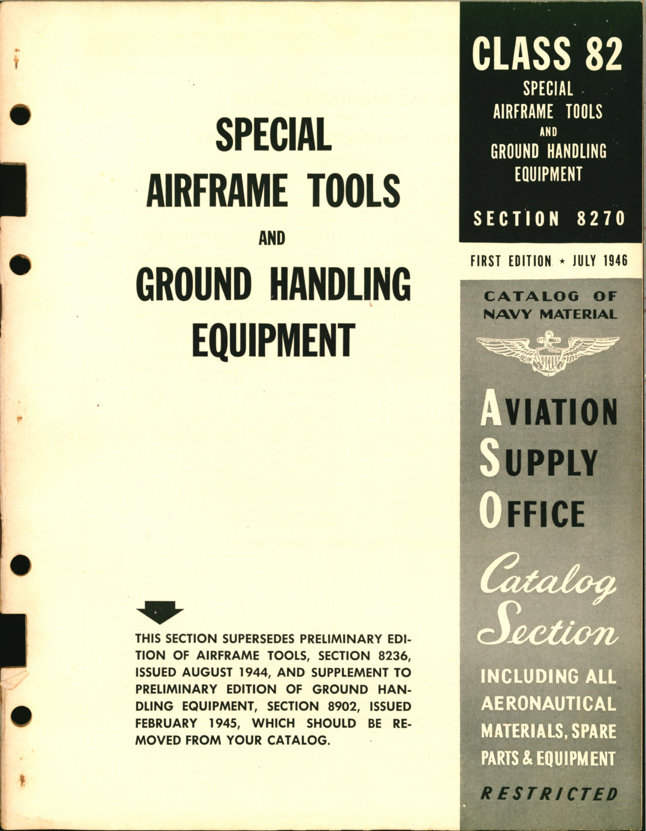 Sample page 1 from AirCorps Library document: Special Ground Handling Equipment