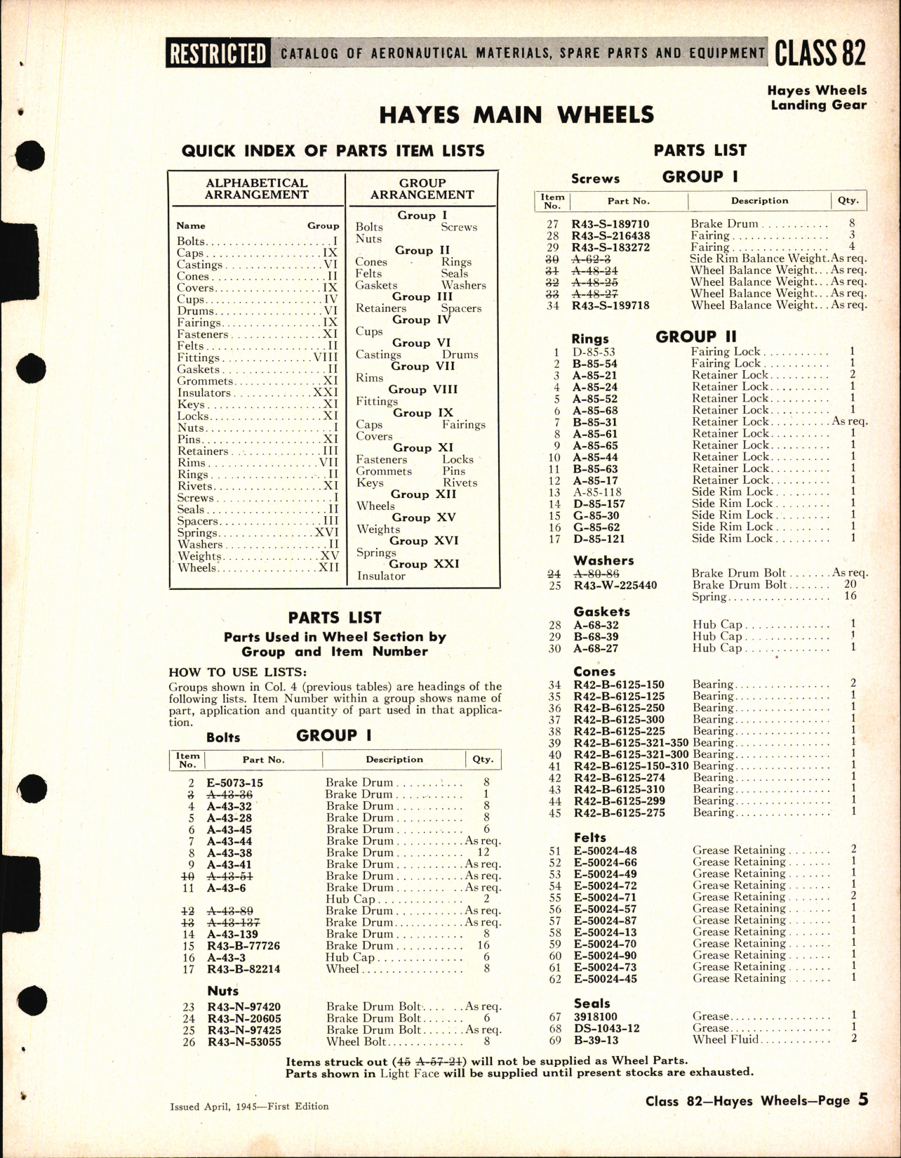 Sample page 5 from AirCorps Library document: Hayes Maine Wheels, Low Pressure, High Pressure, Smooth Contour, Streamline 